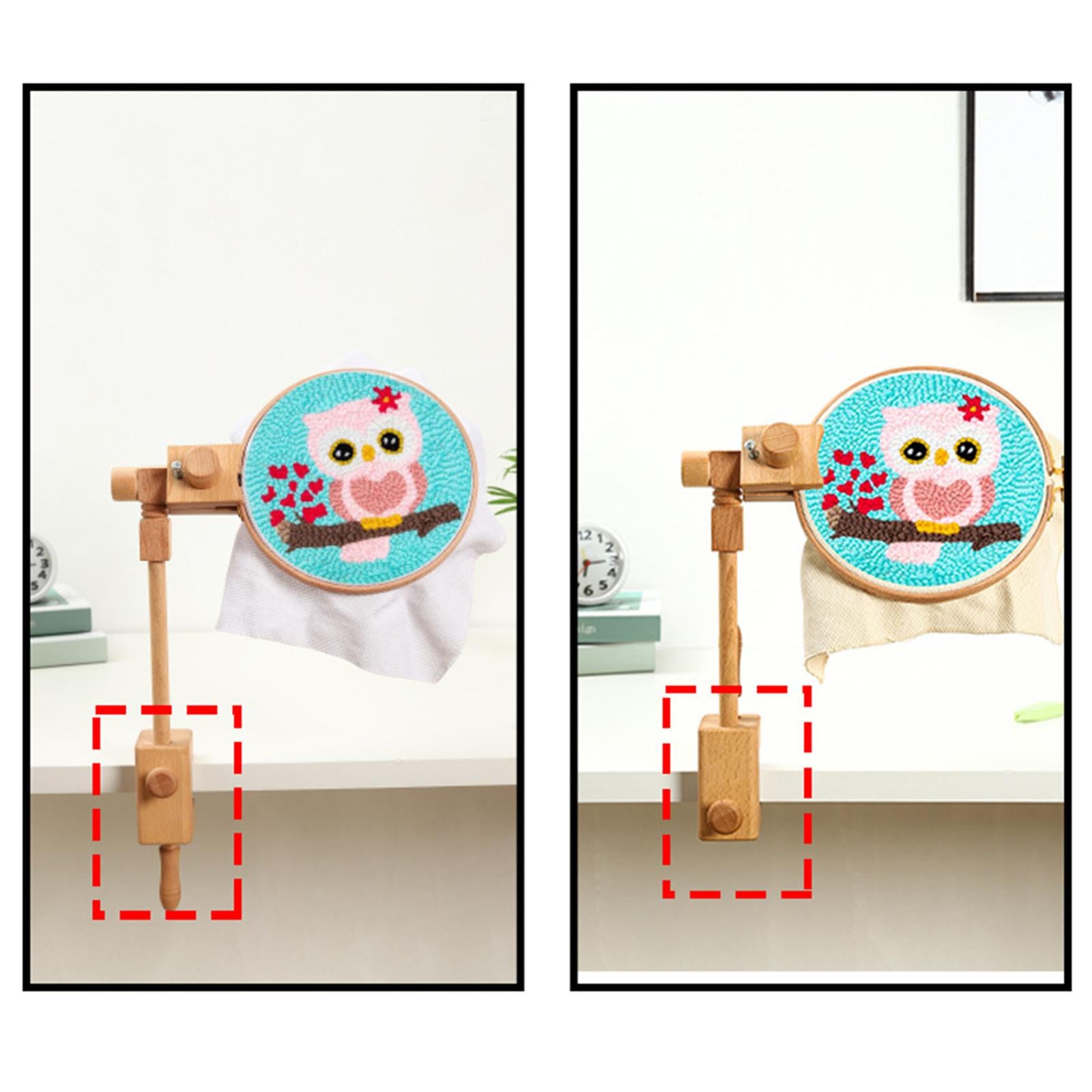 Adjuster Embroidery Hoop Frame Stand Cross Stitch Rack DIY Sewing 15cm Loop