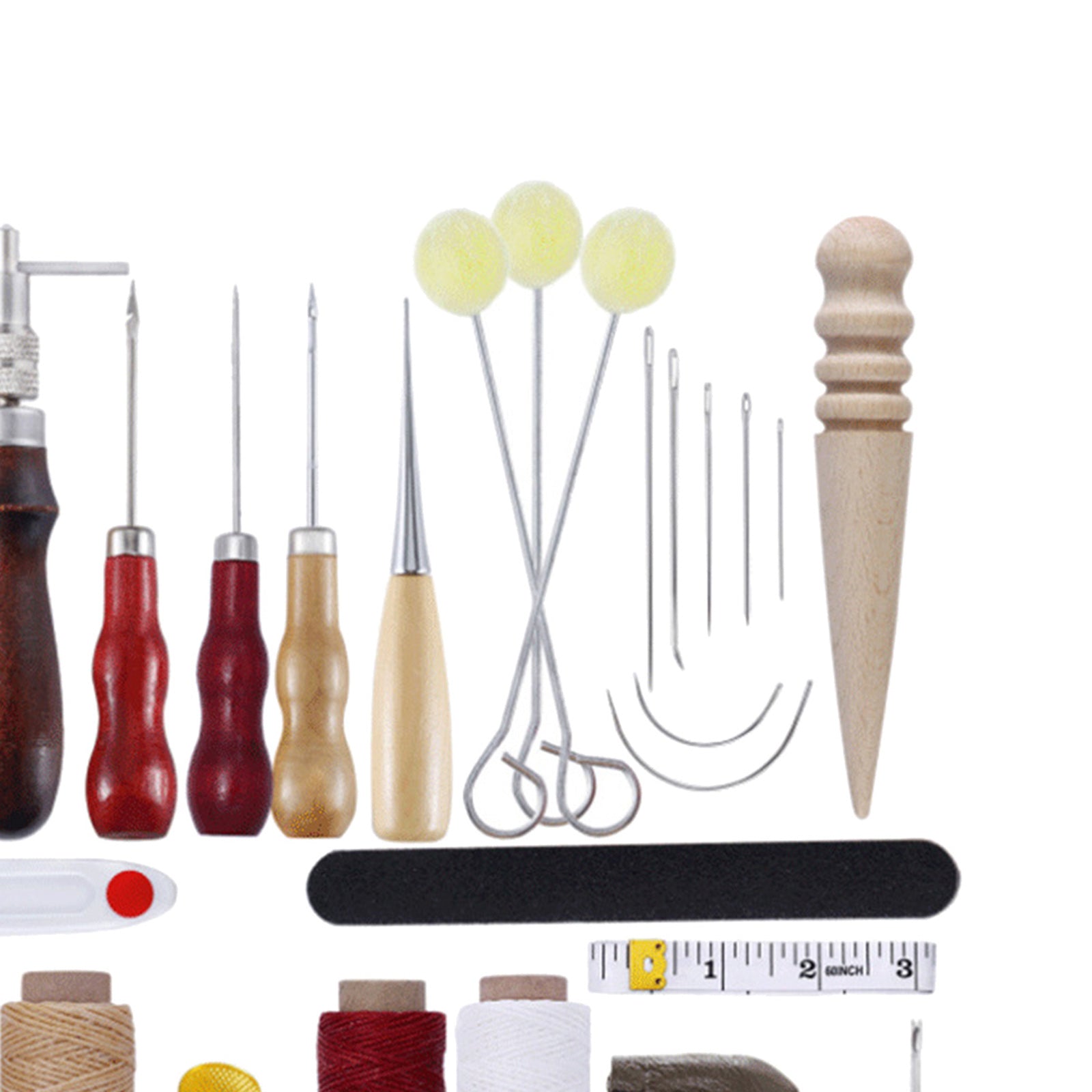 Leather Making Crafting Tools Kit Awl Punching Carving Leathercraft 31pcs