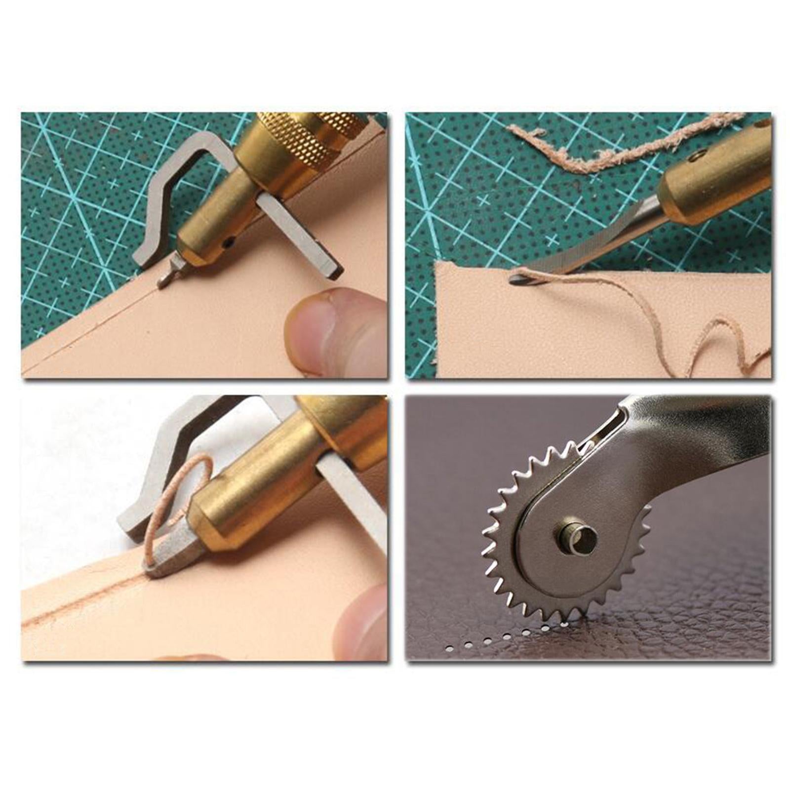 Leather Making Crafting Tools Kit Awl Punching Carving Leathercraft 27pcs