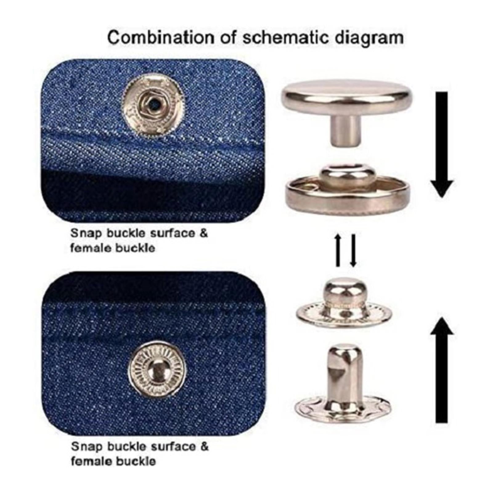 Snap Fastener Kit Press Stud Snaps Button Tool Copper Material