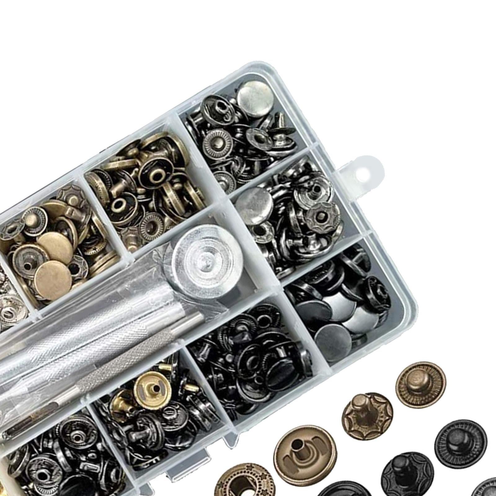 Snap Fastener Kit Press Stud Snaps Button Tool Iron Material