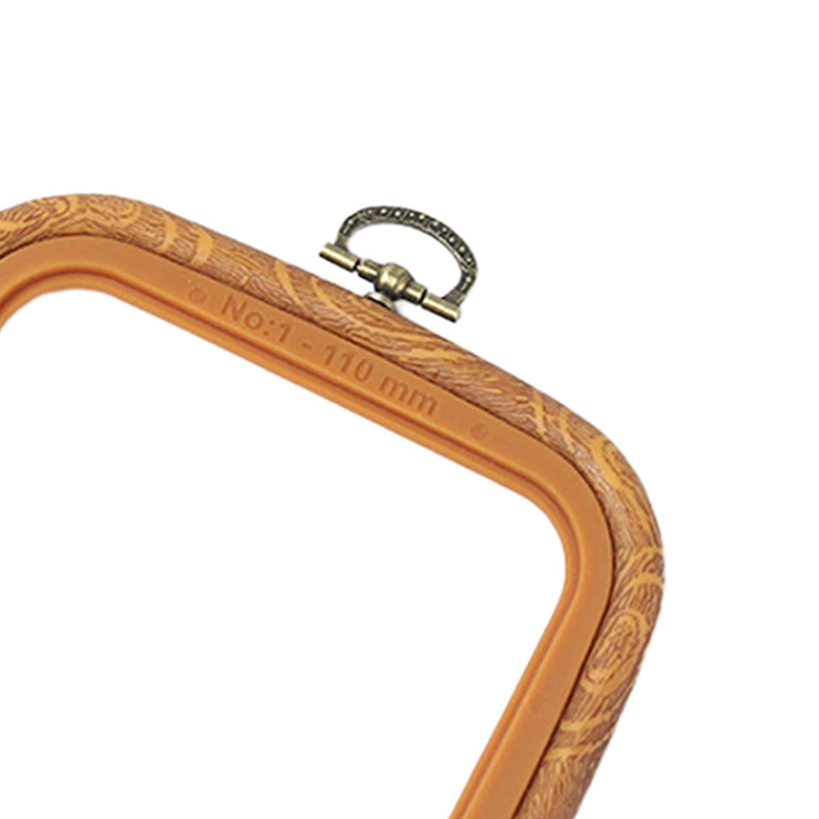 Embroidery Hoop Square Imitation Wood Embroidery Ring for Craft 9.5x110cm