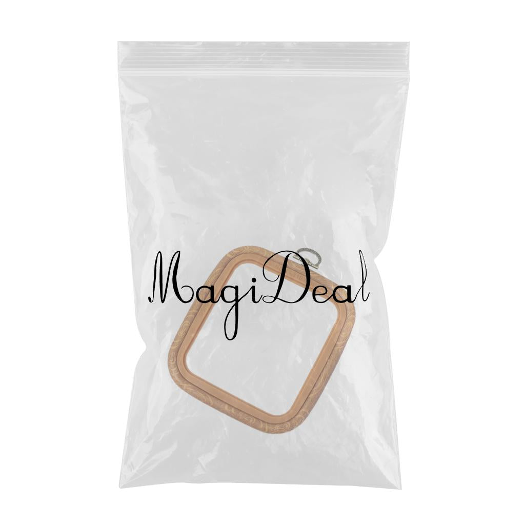 Embroidery Hoop Square Imitation Wood Embroidery Ring for Craft 9.5x110cm