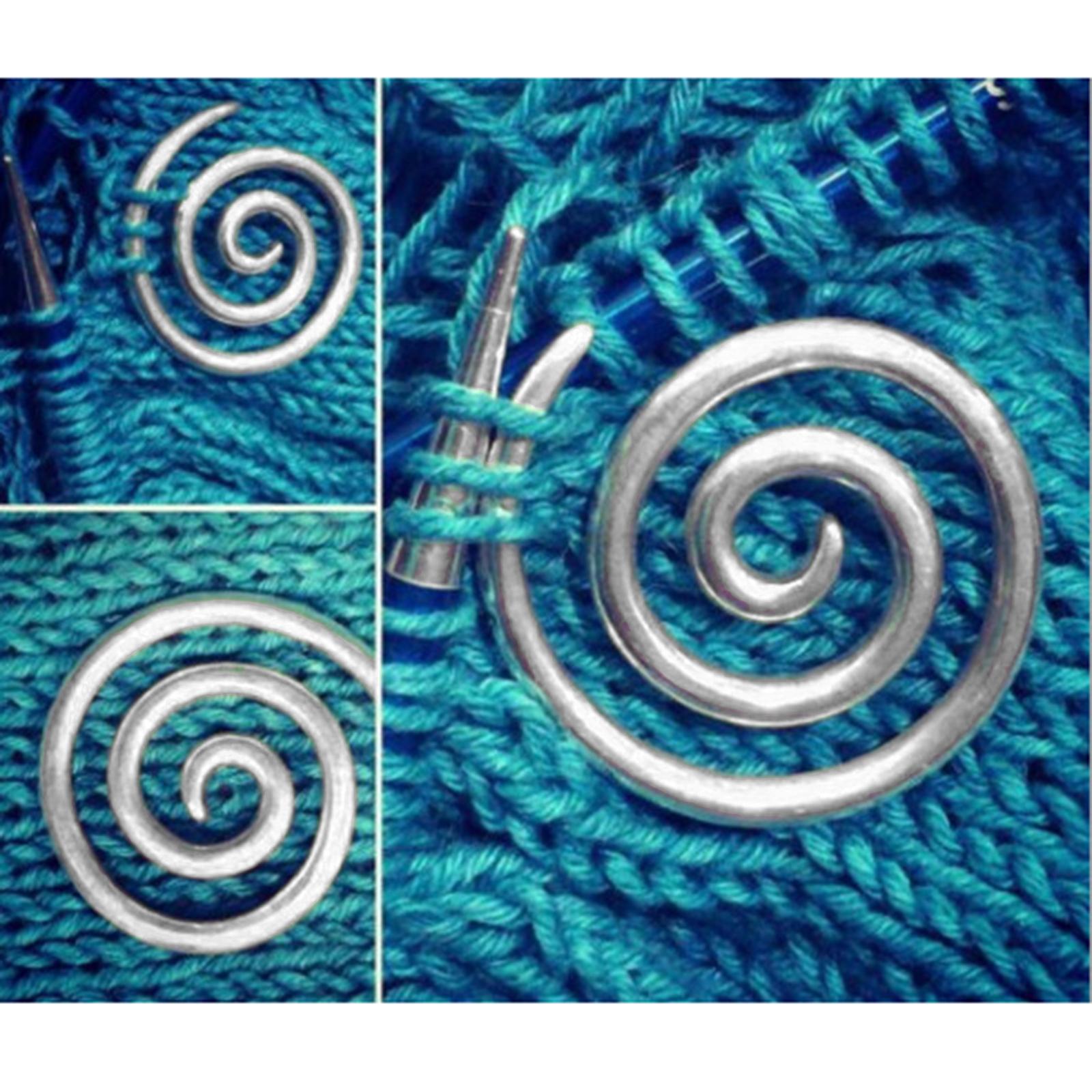 6pcs Circular Knitting Needles Dia. 5cm Craft Yarn Crochet Needles Silver