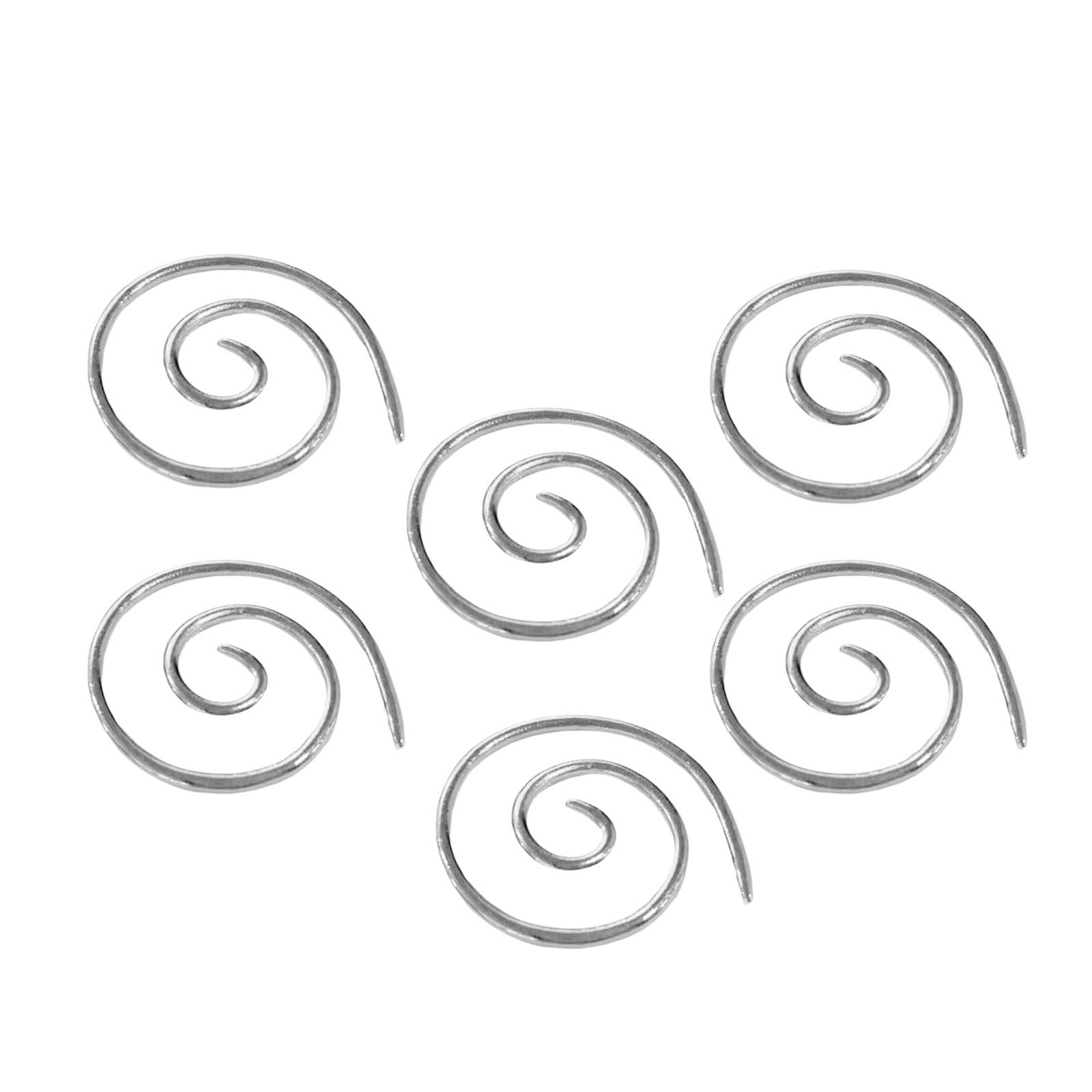 6pcs Circular Knitting Needles Dia. 5cm Craft Yarn Crochet Needles Silver