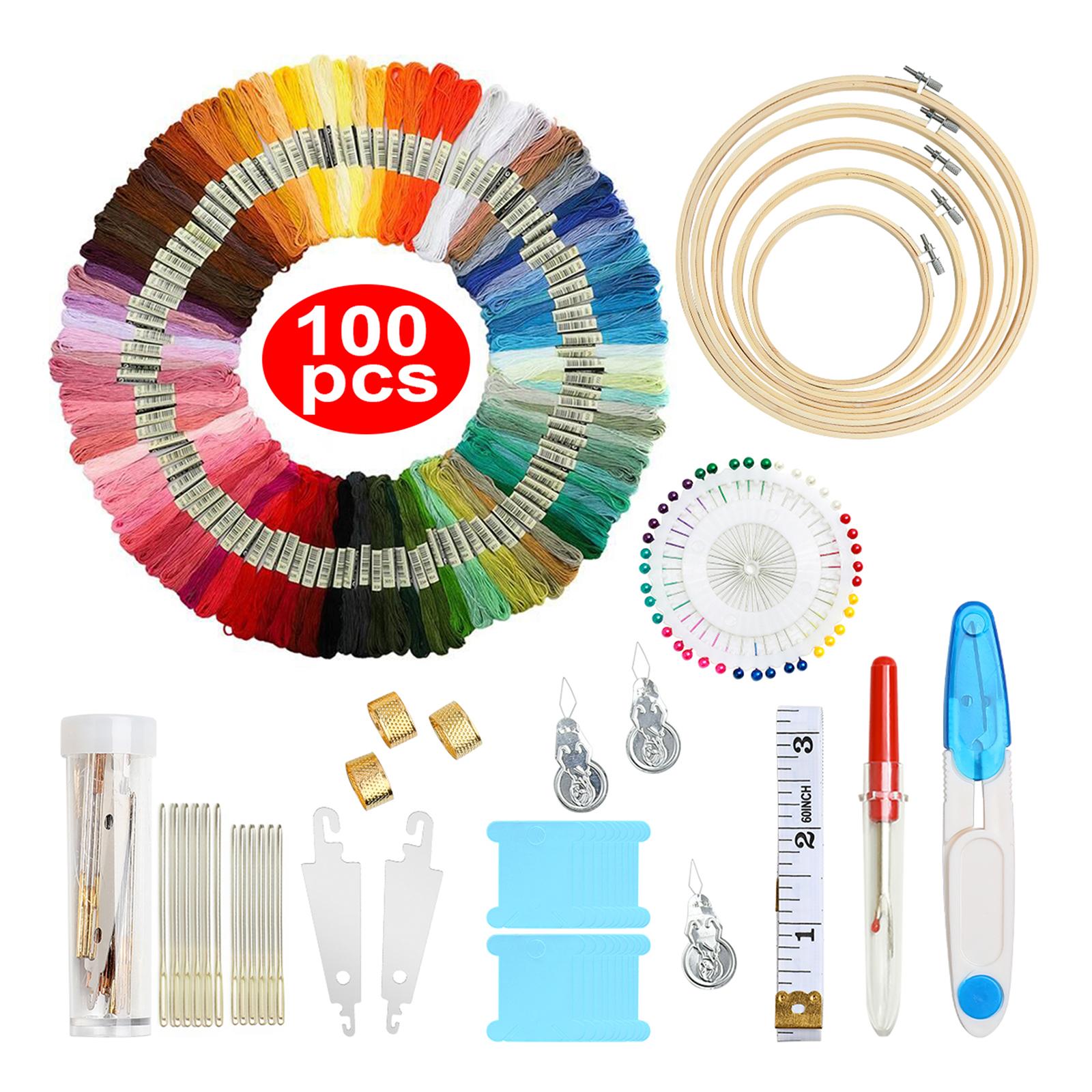 Full Range Embroidery Starter Kit,DIY Cross Stitch Stamped Embroidery Sewing