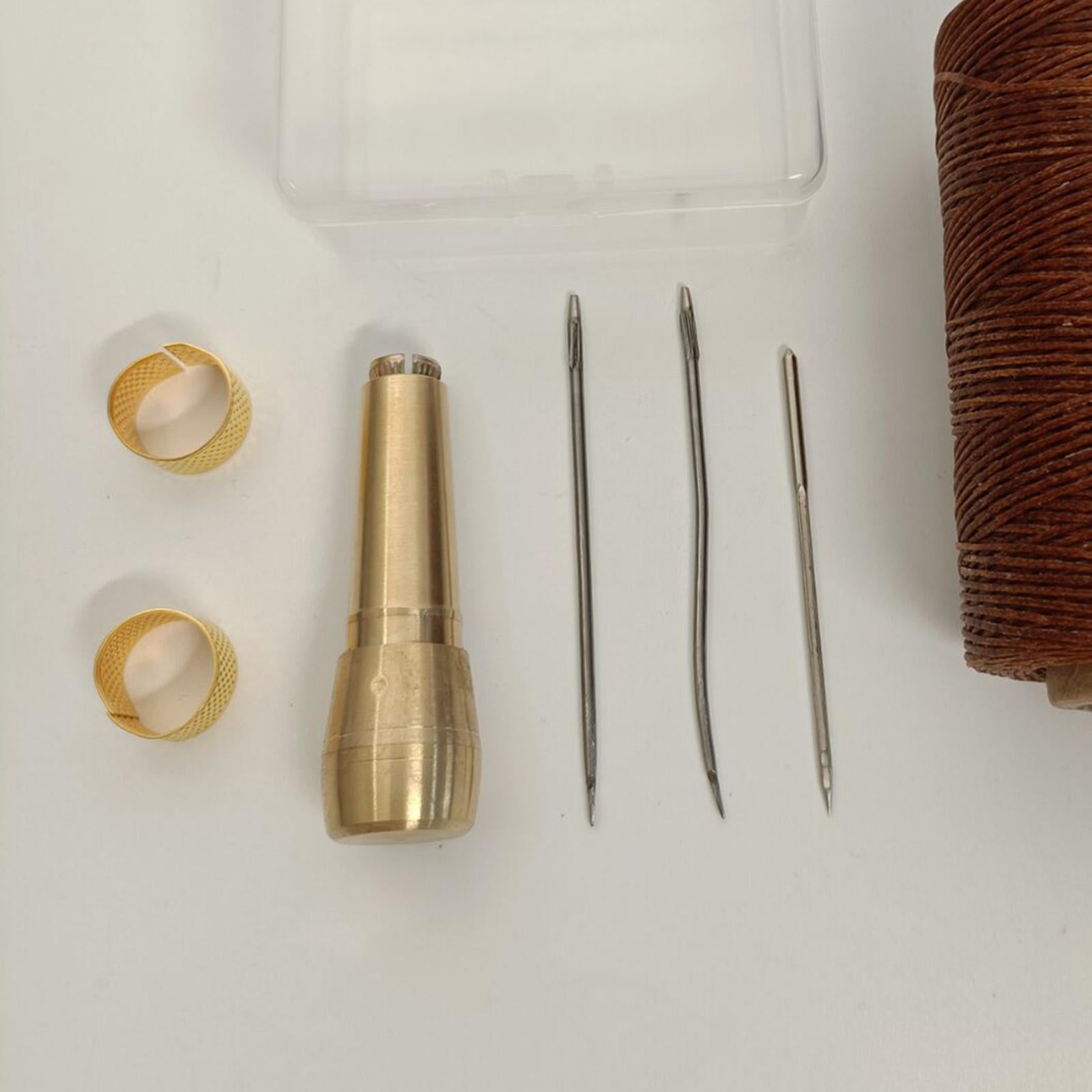 8x Leather Tool Kit Craft Hand Working Sewing Awl Needles Stitching Supplies