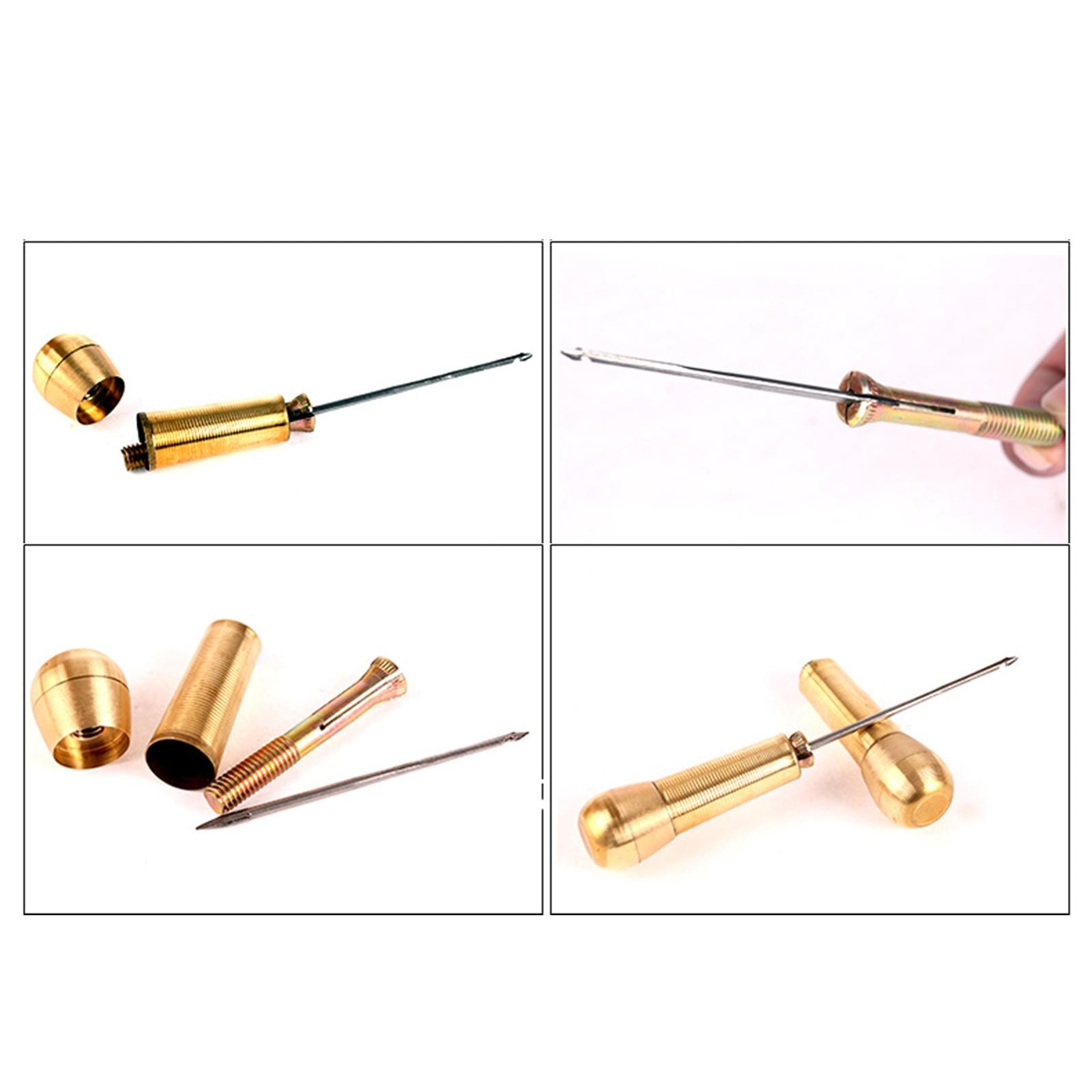 8x Leather Tool Kit Craft Hand Working Sewing Awl Needles Stitching Supplies