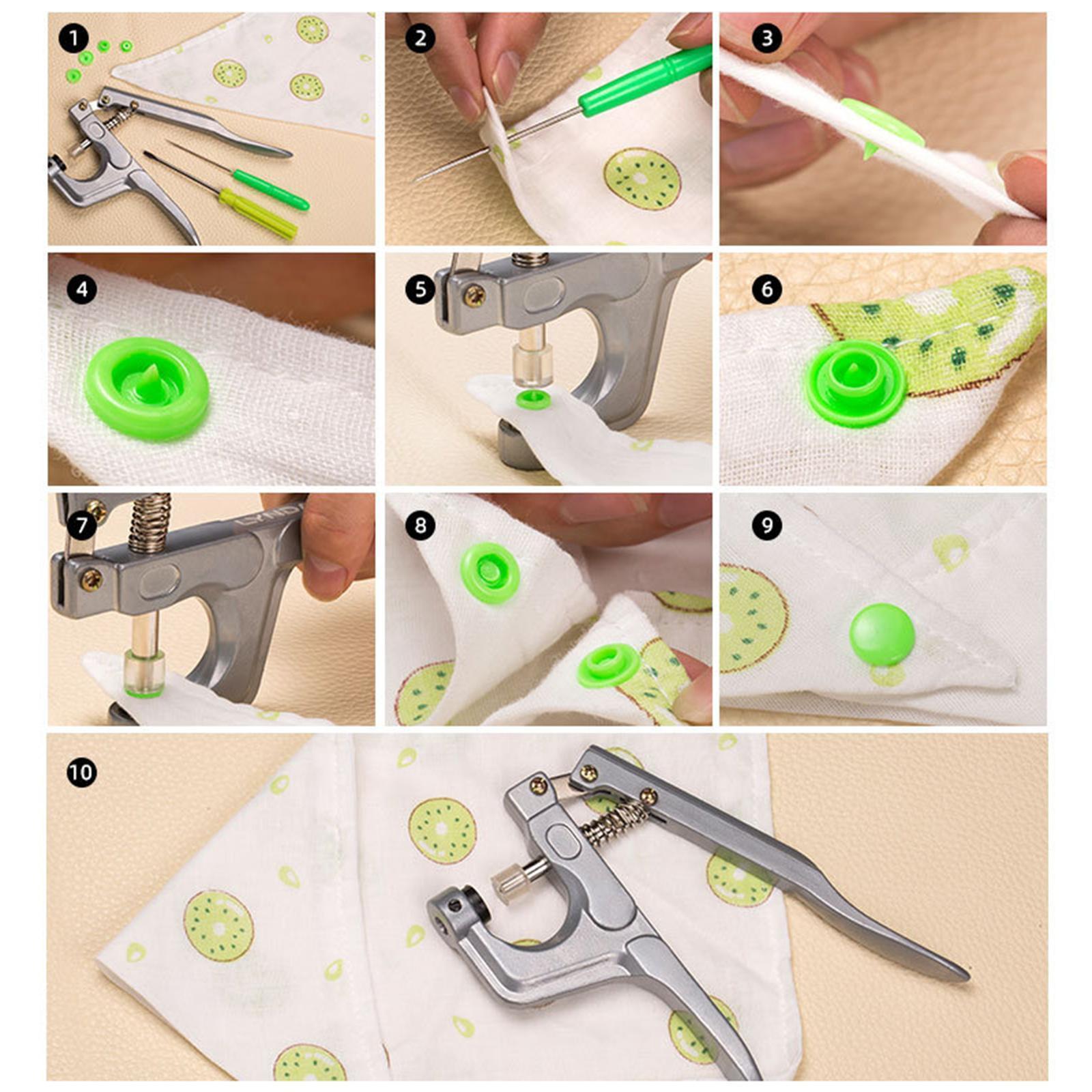 DIY Snap Fastener Pliers for Diaper Bibs Fastening Replacing Repairing Pink