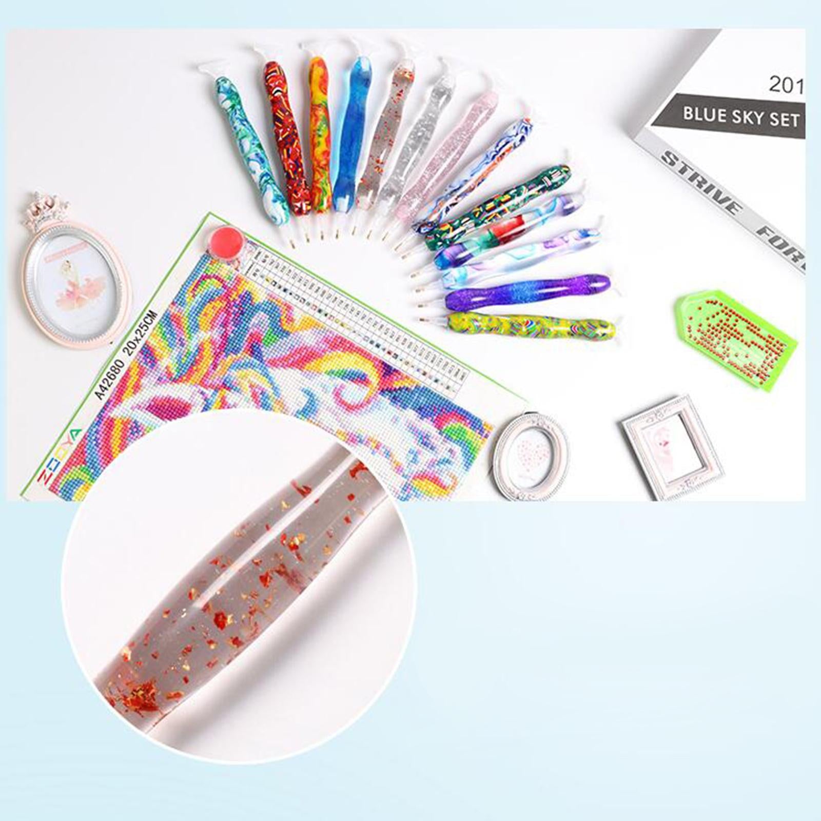 25x Diamond Painting Pen Kit DIY Nail Art Embroidery Accessories Clear Set