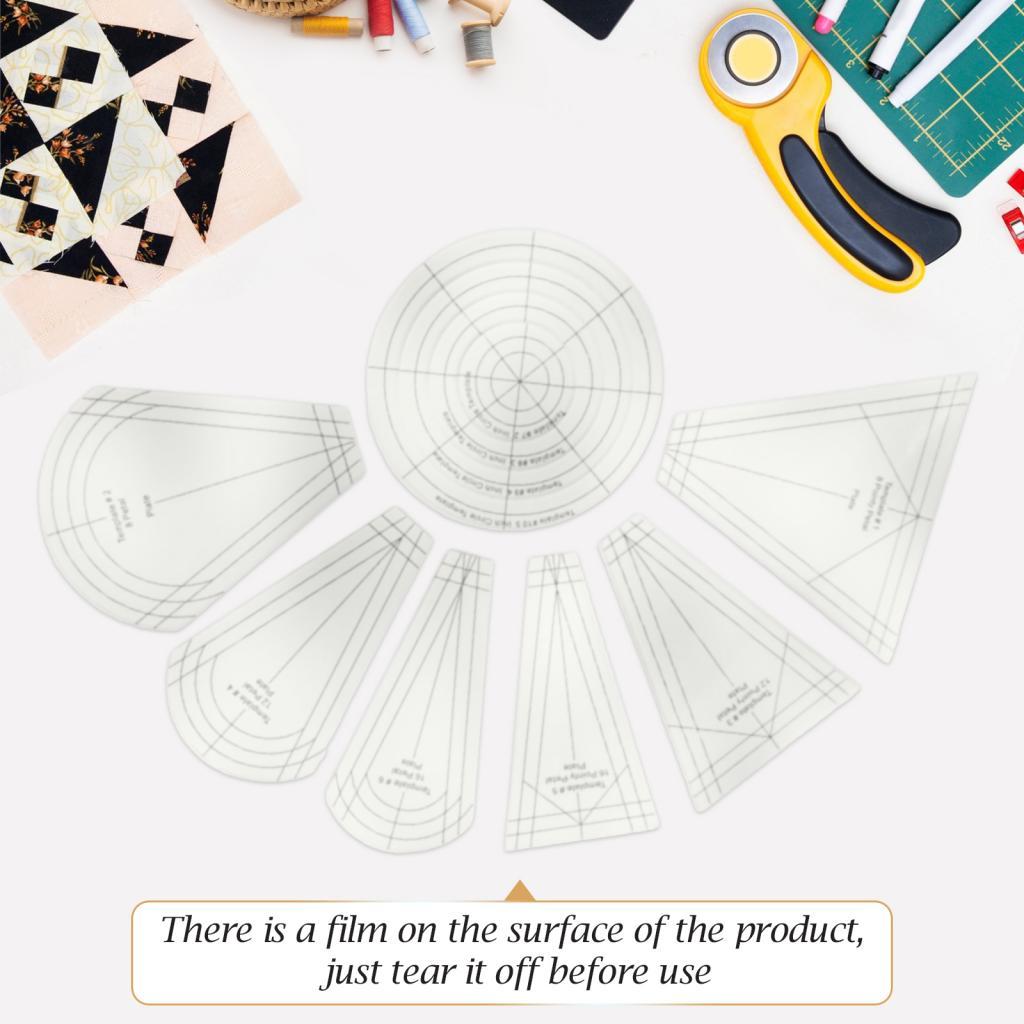 10pcs Regular Dresden Plate Template Patchwork Stencils Quilt Ruler DIY Tool