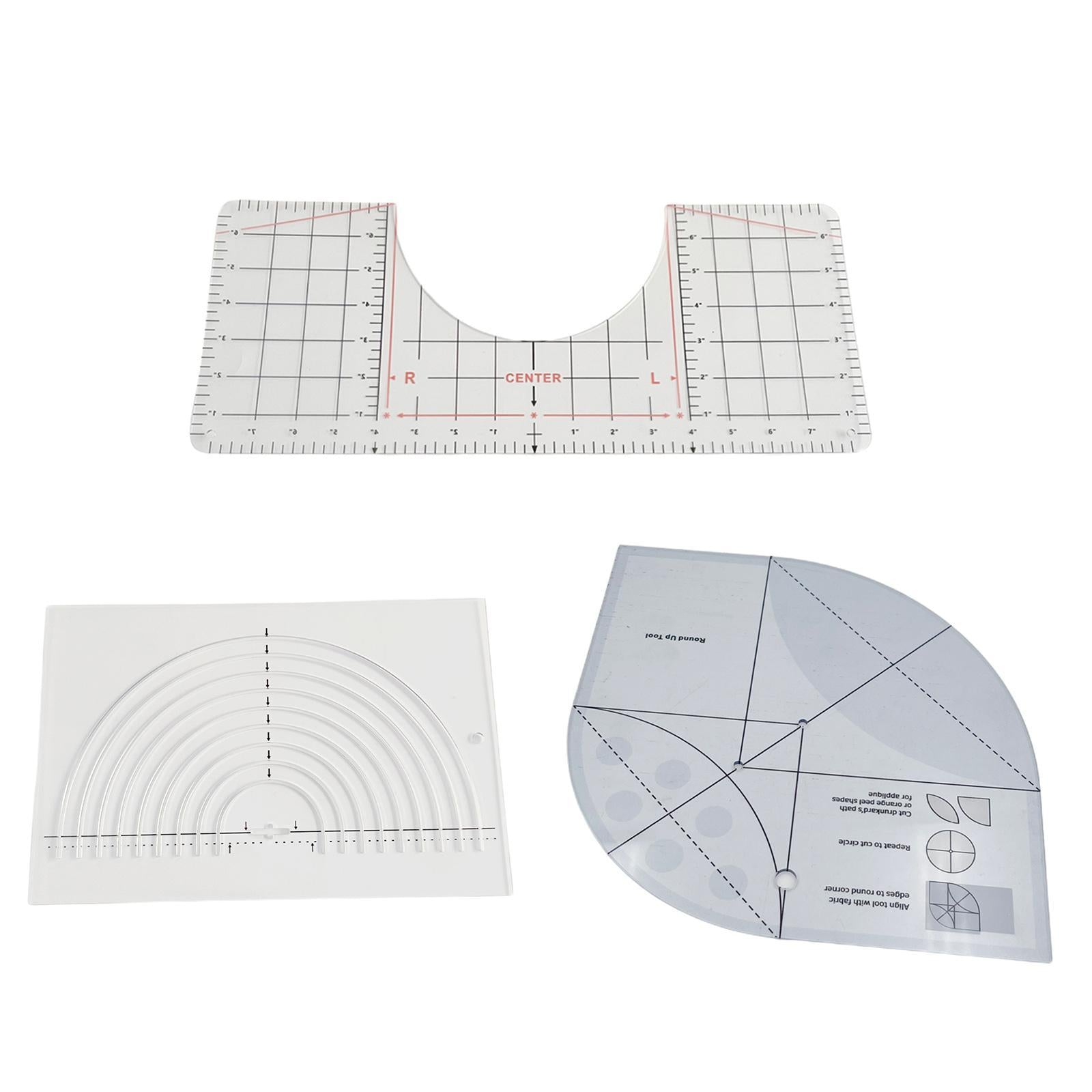 T-Shirt Guide Ruler Alignment Tool Quilting Templates 43.1x17.7cm