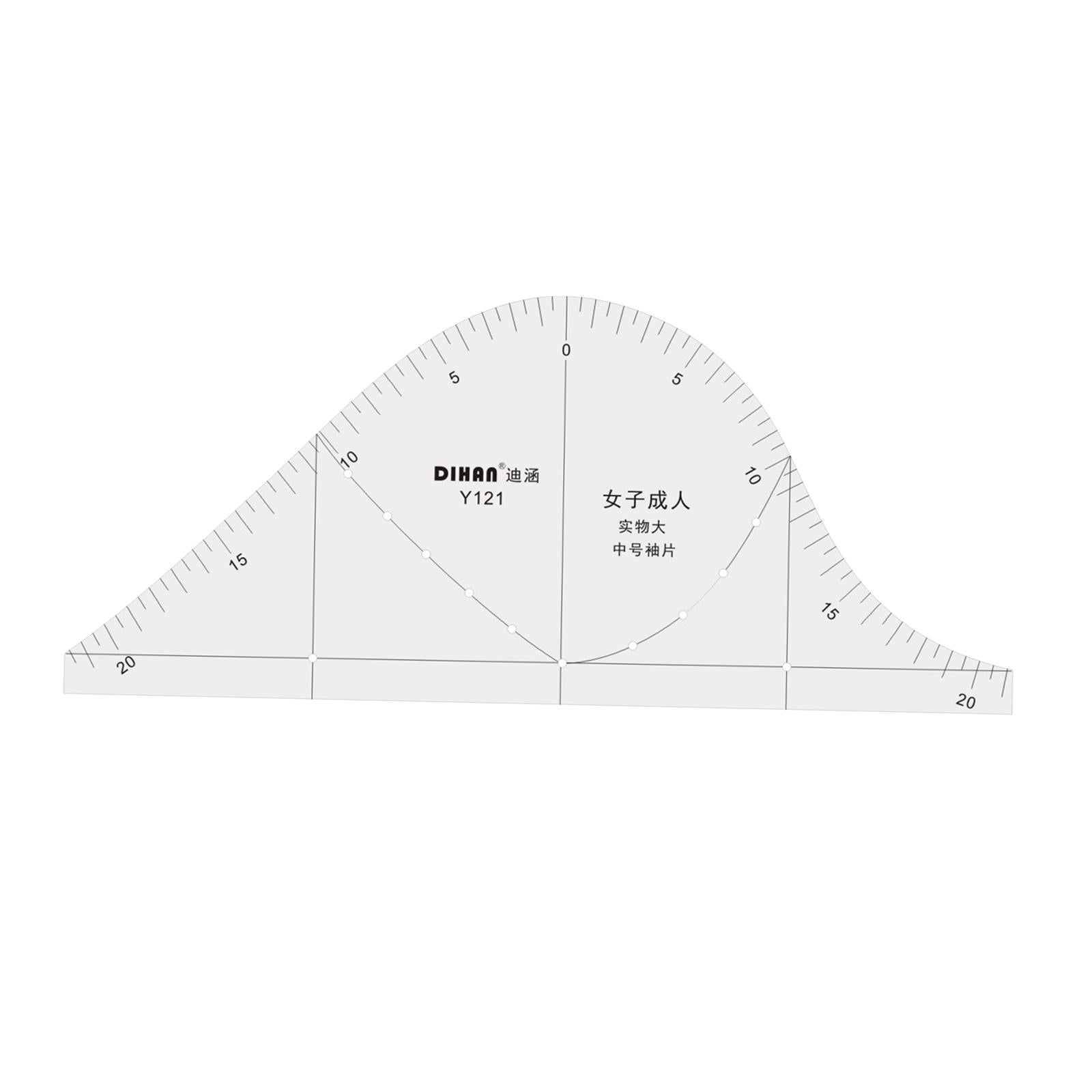 1:1 Cloth Design Ruler Full Scale Drawing Templete Short Sleeve