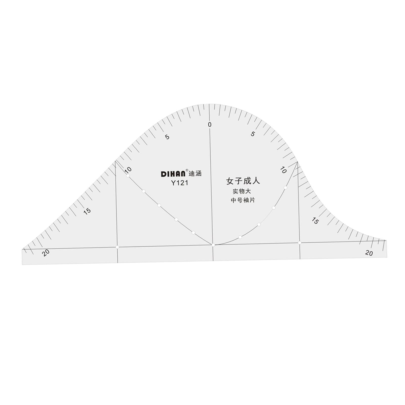 1:1 Cloth Design Ruler Full Scale Drawing Templete Short Sleeve