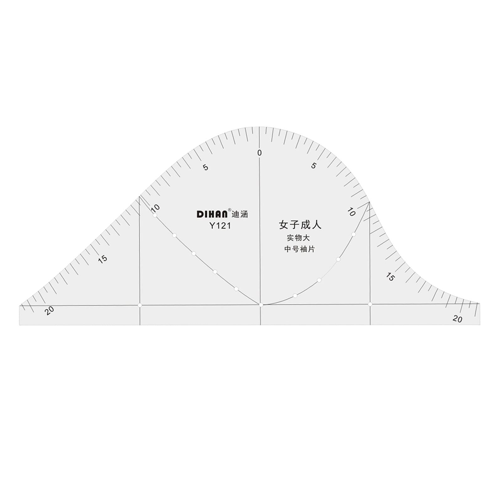 1:1 Cloth Design Ruler Full Scale Drawing Templete Short Sleeve