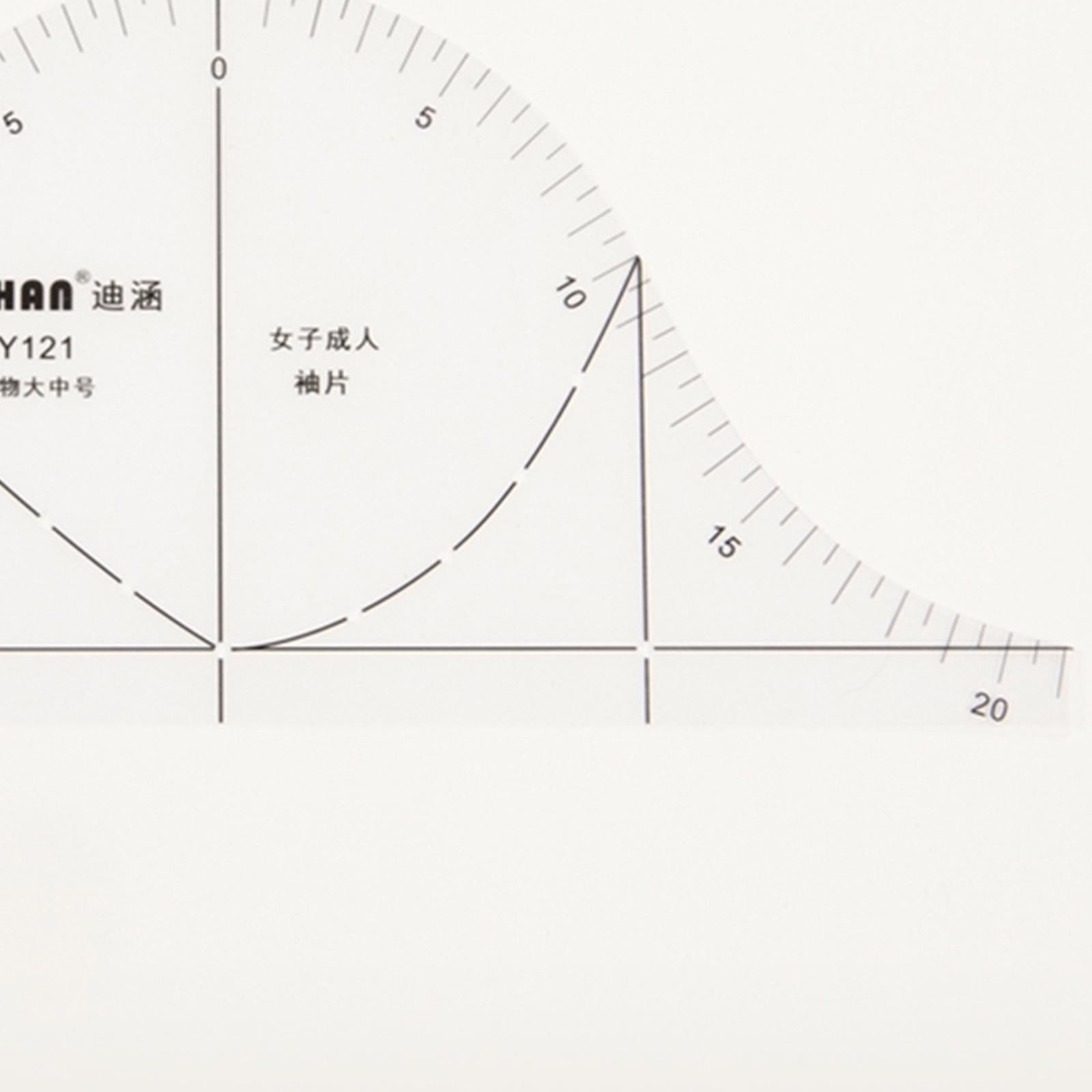 1:1 Cloth Design Ruler Full Scale Drawing Templete Short Sleeve