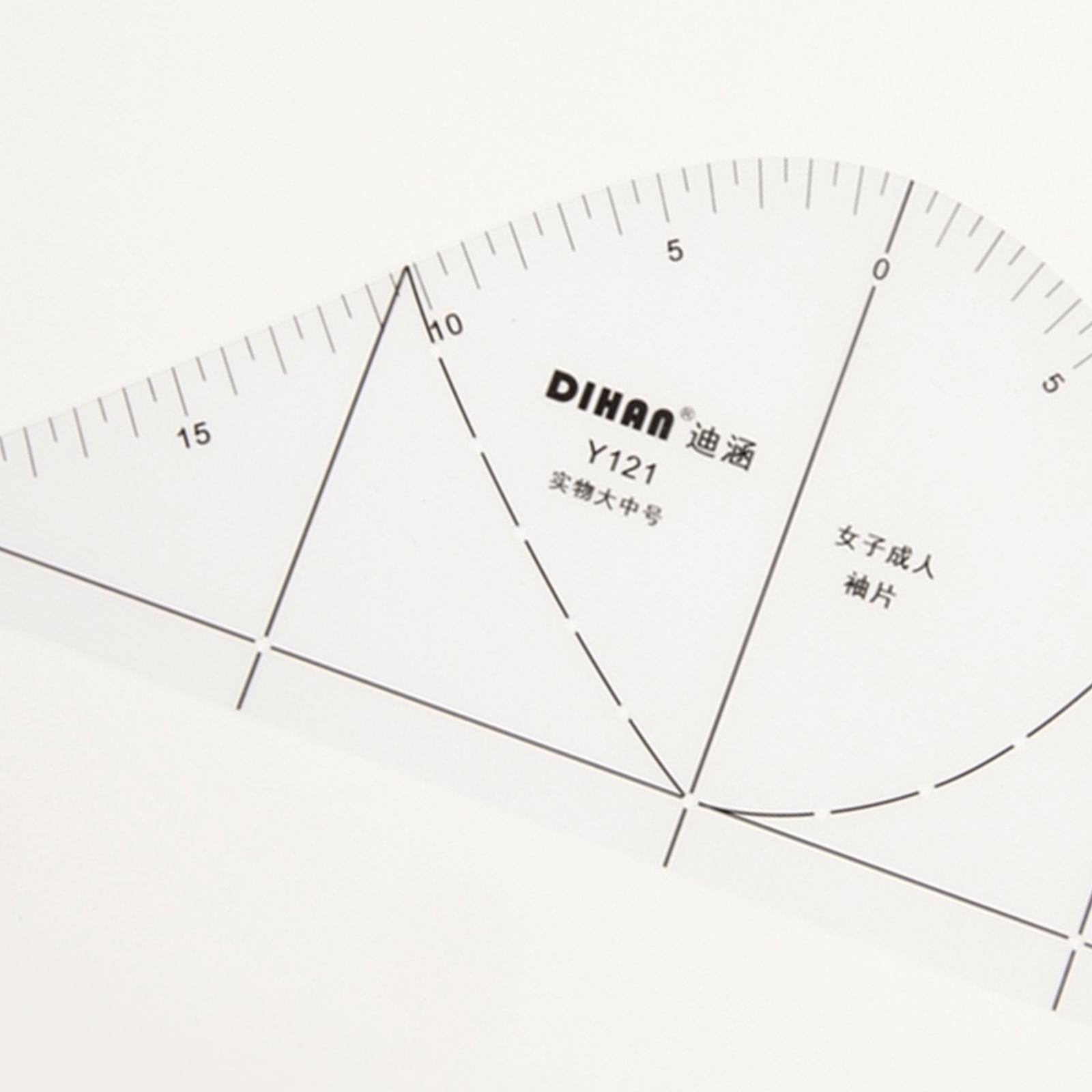 1:1 Cloth Design Ruler Full Scale Drawing Templete Short Sleeve