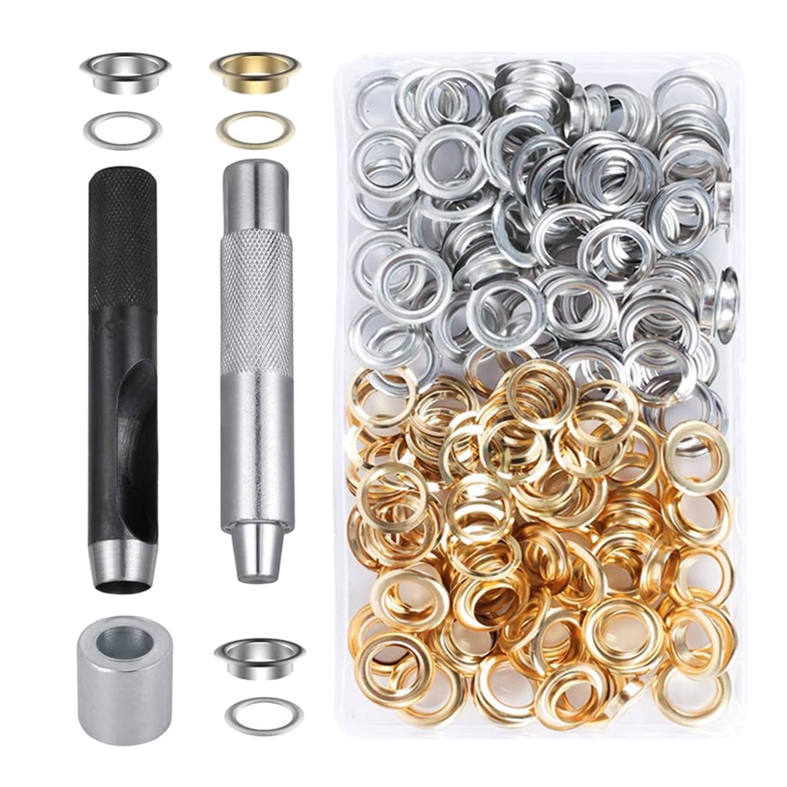 12mm Grommets Eyelets with Washer Grommet Setting Tool Eyelet Setter Kits