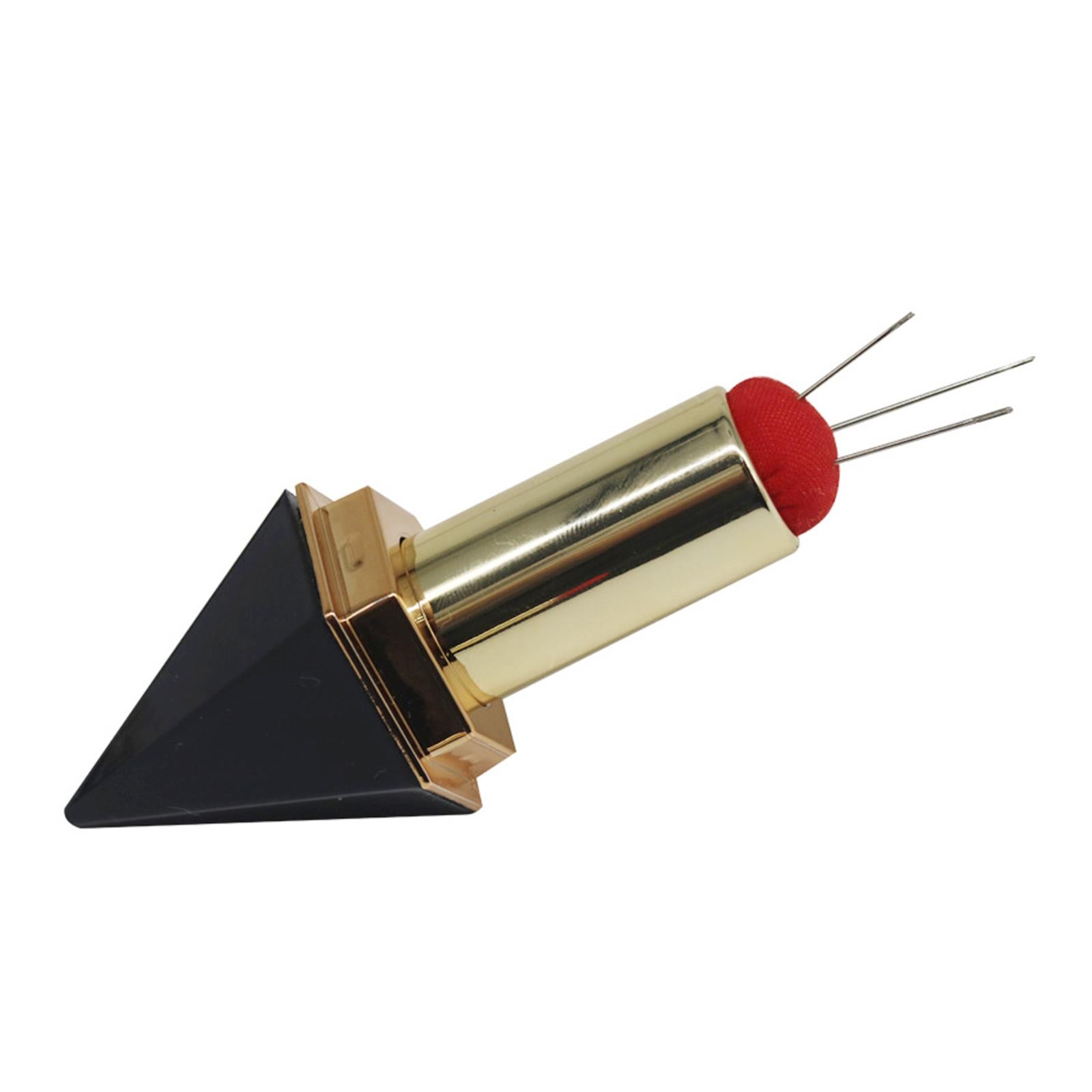 Sewing Pincushion Decorative Lipstick Embroidery Pin Cushion Holder Black