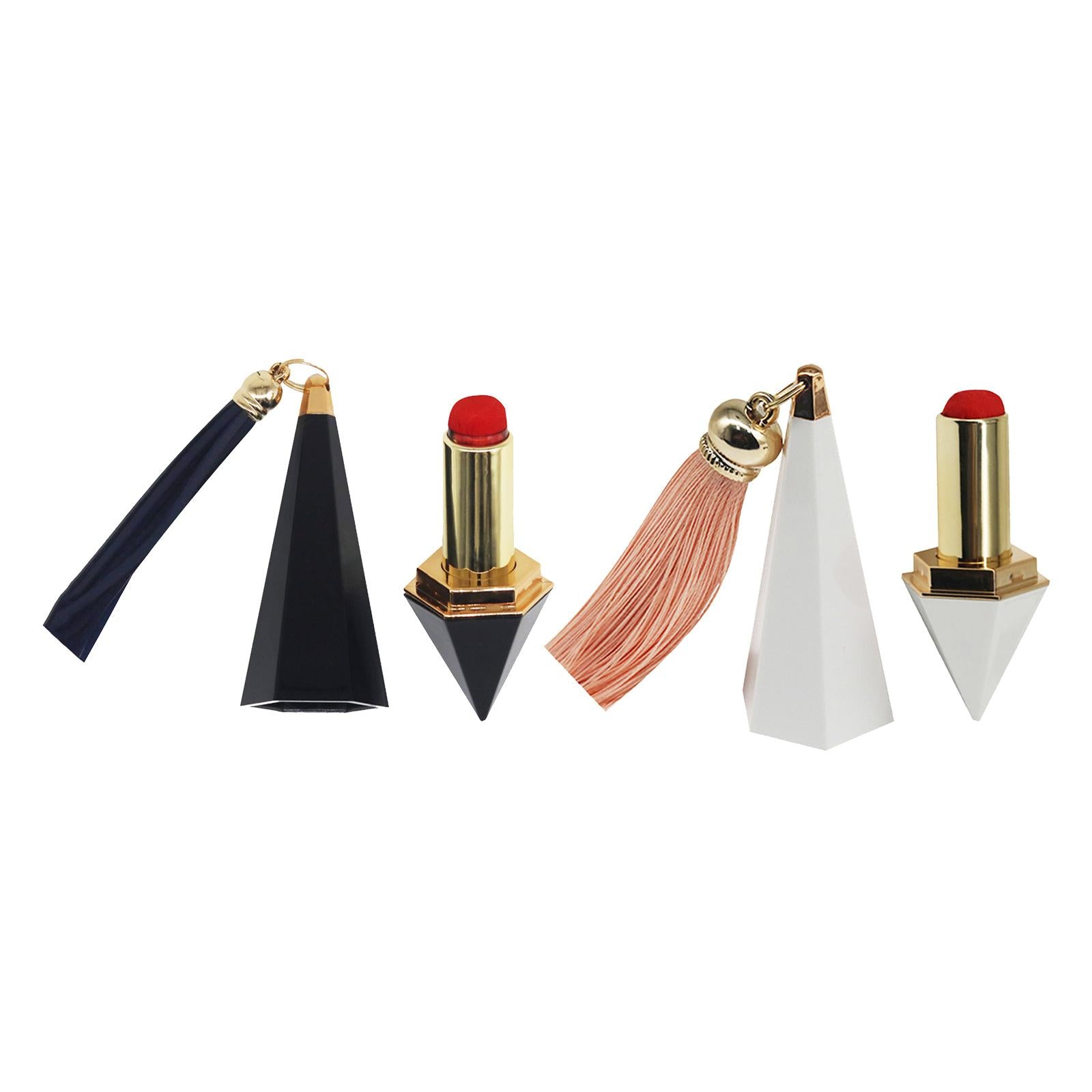 Sewing Pincushion Decorative Lipstick Embroidery Pin Cushion Holder Black