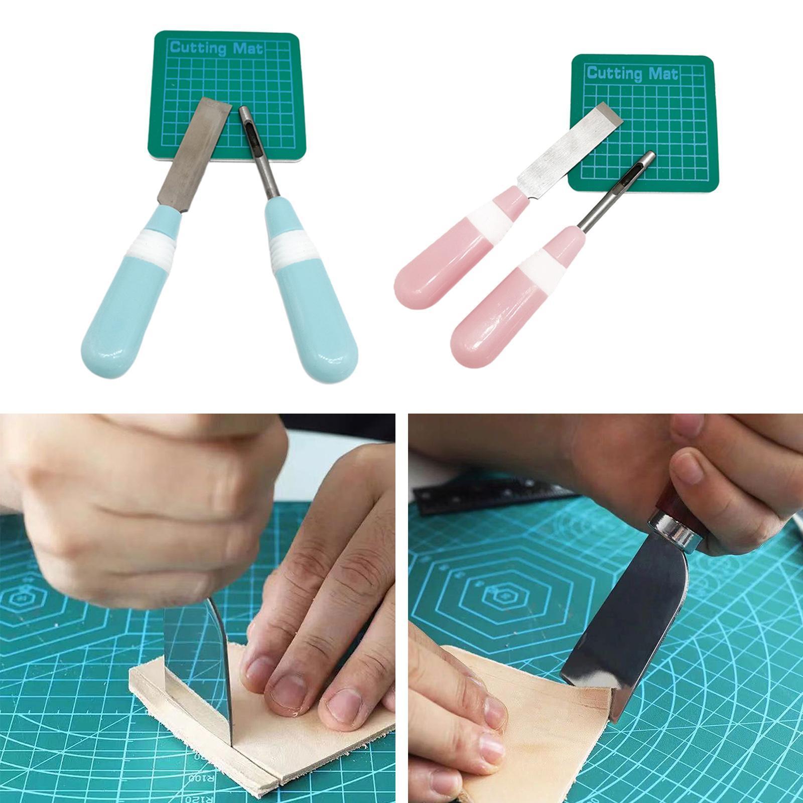 3x Portable Sewing Buttonhole Cutter Set Eyehole Cutting Tool Puncher Pink