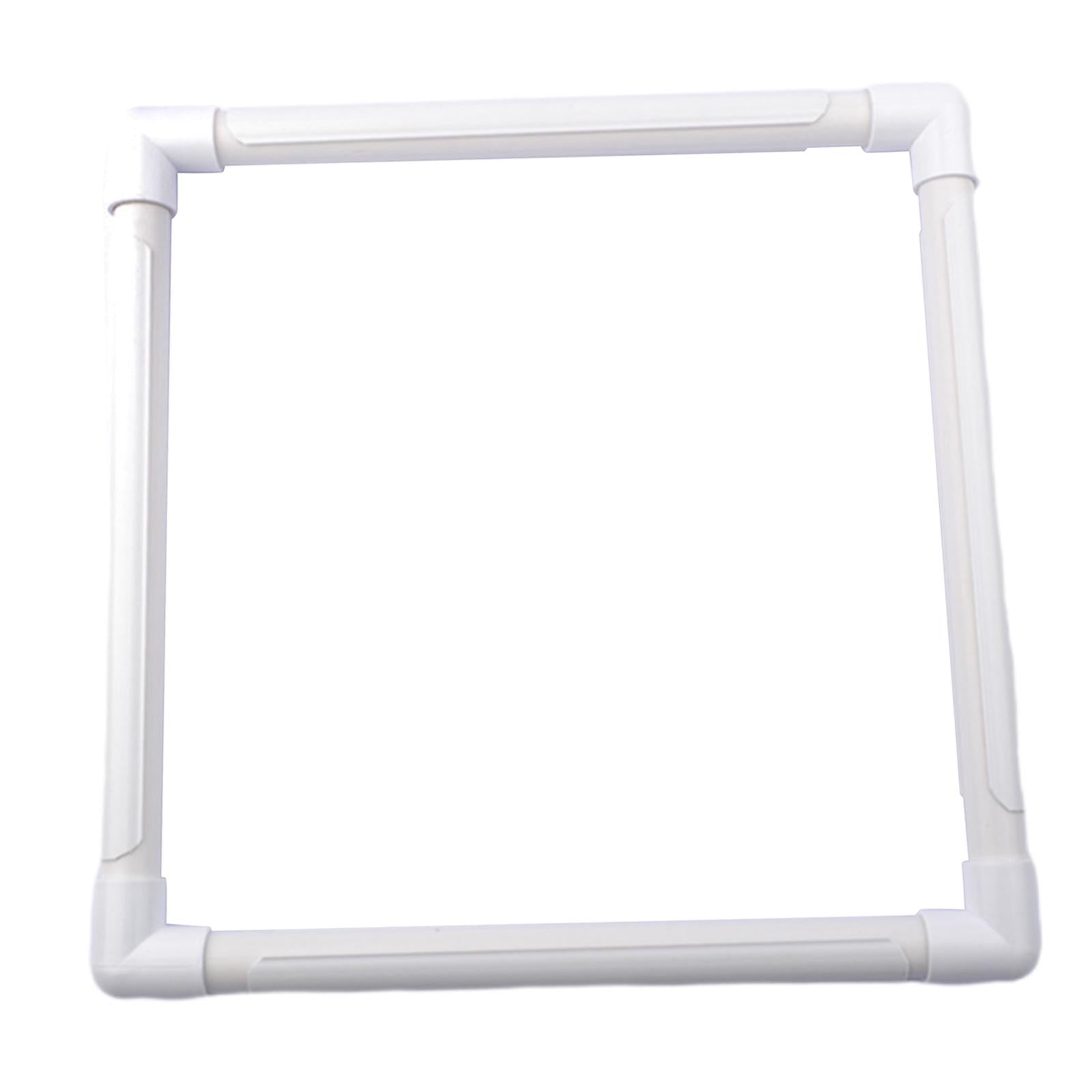White Tapestry Scroll Embroidery Frame Cross Stitch DIY Craft Sewing Tool 43x43cm