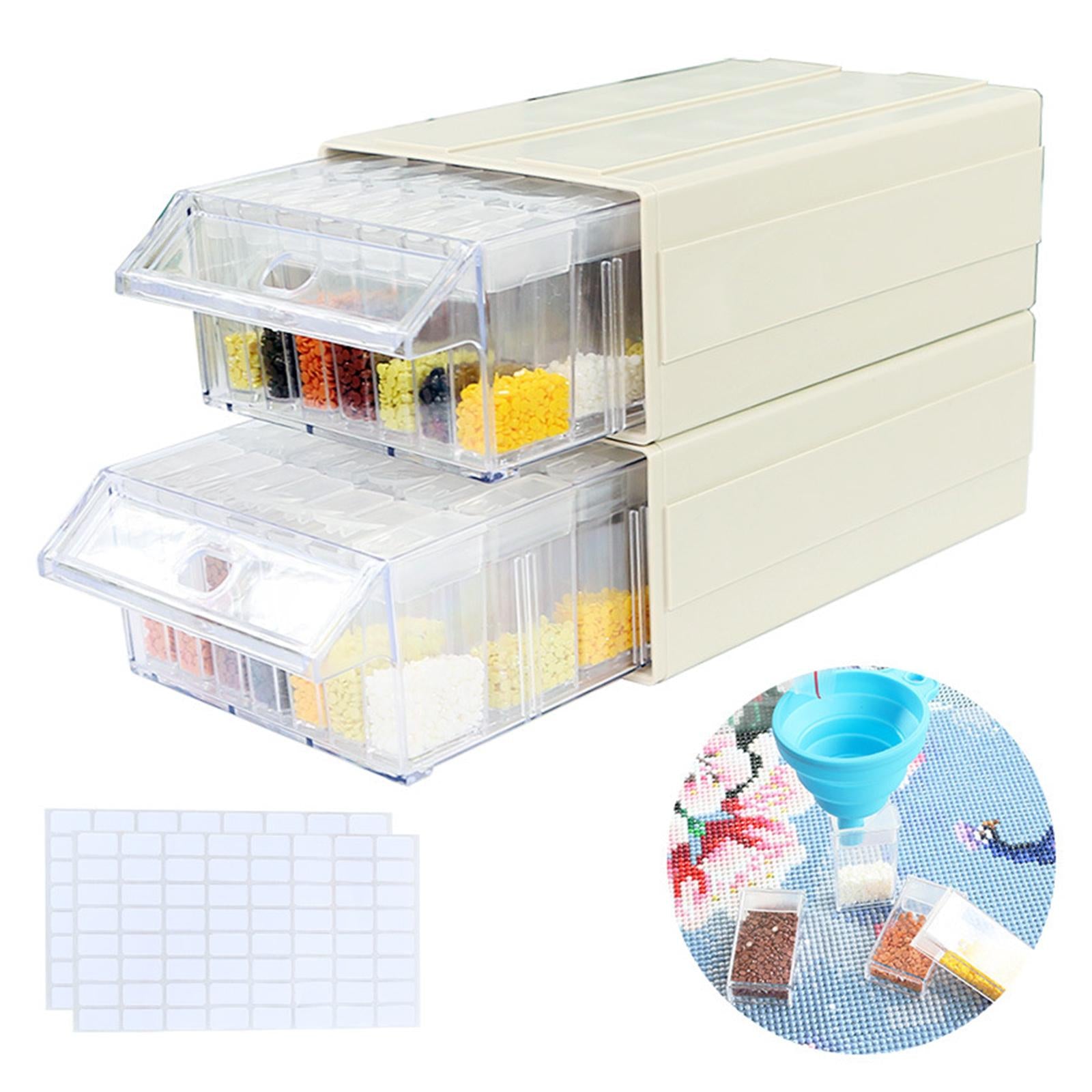 70 Grids Acrylic Diamond Storage Box Portable Drill Nail Art Organizer Case