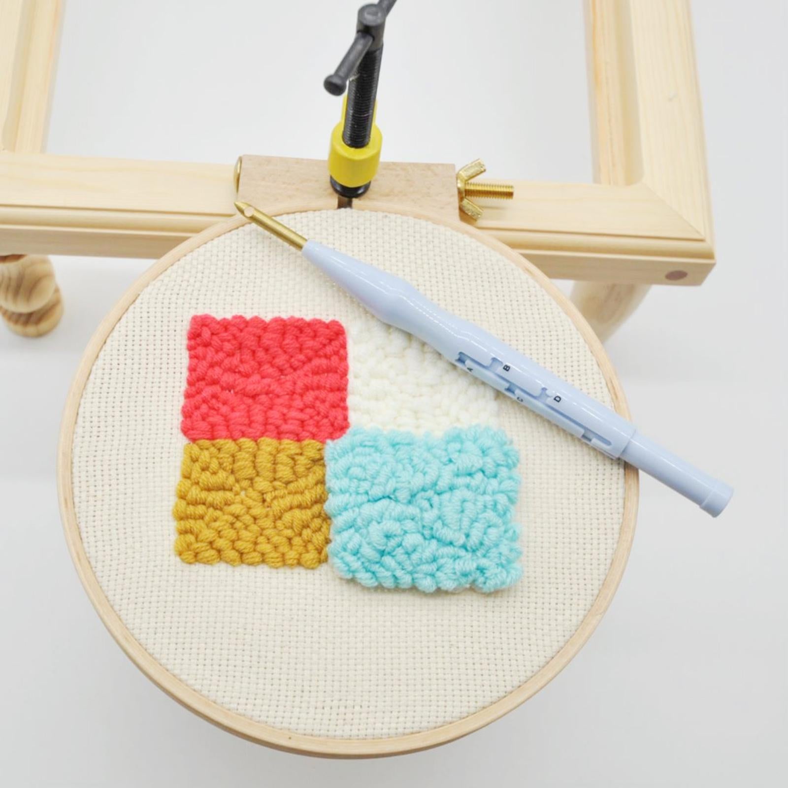 Embroidery Hoop Cross Stitch Wood Spring Tension Ring Frame DIY Needlepoints Diameter 18cm