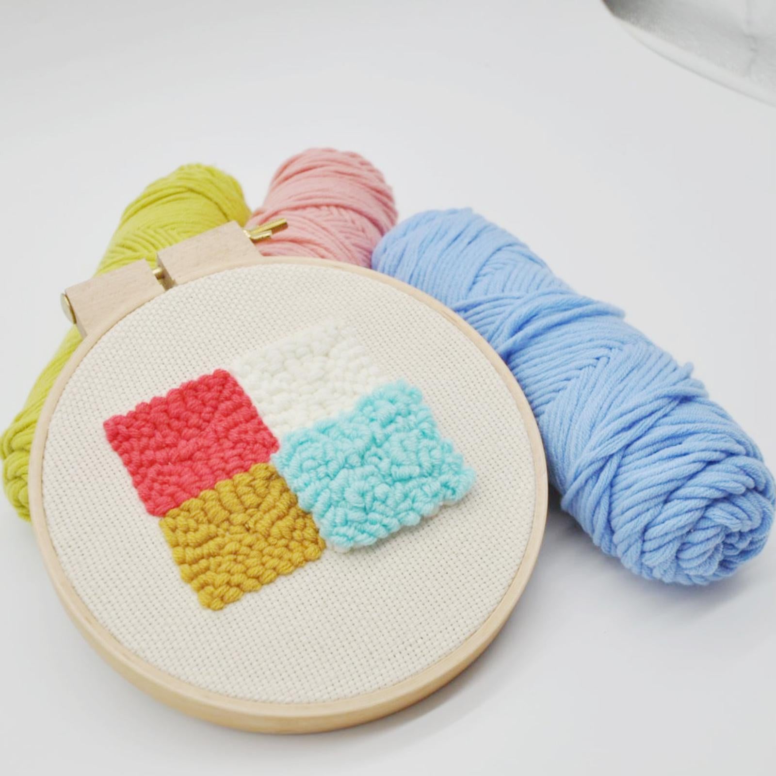 Embroidery Hoop Cross Stitch Wood Spring Tension Ring Frame DIY Needlepoints Diameter 18cm
