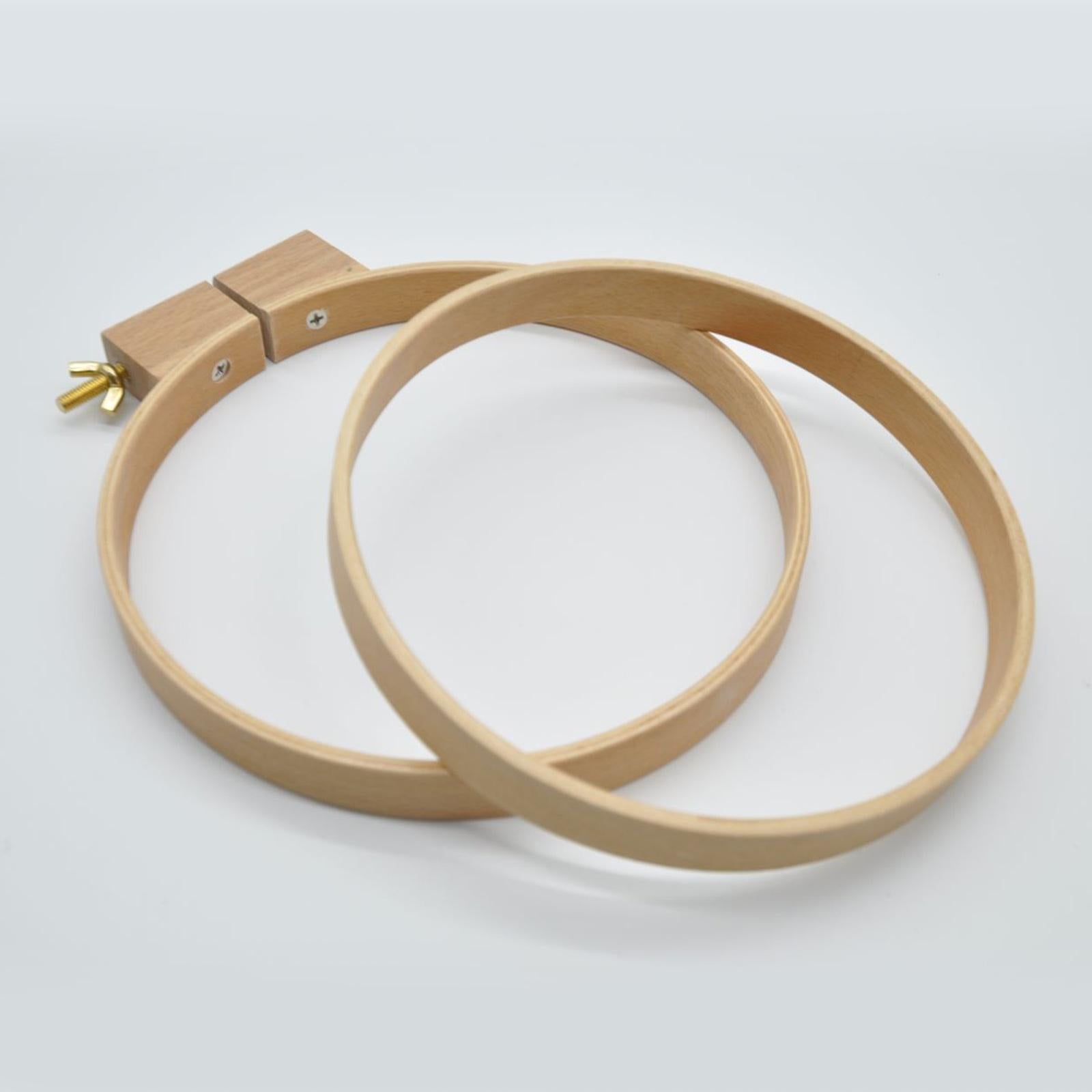 Embroidery Hoop Cross Stitch Wood Spring Tension Ring Frame DIY Needlepoints Diameter 18cm