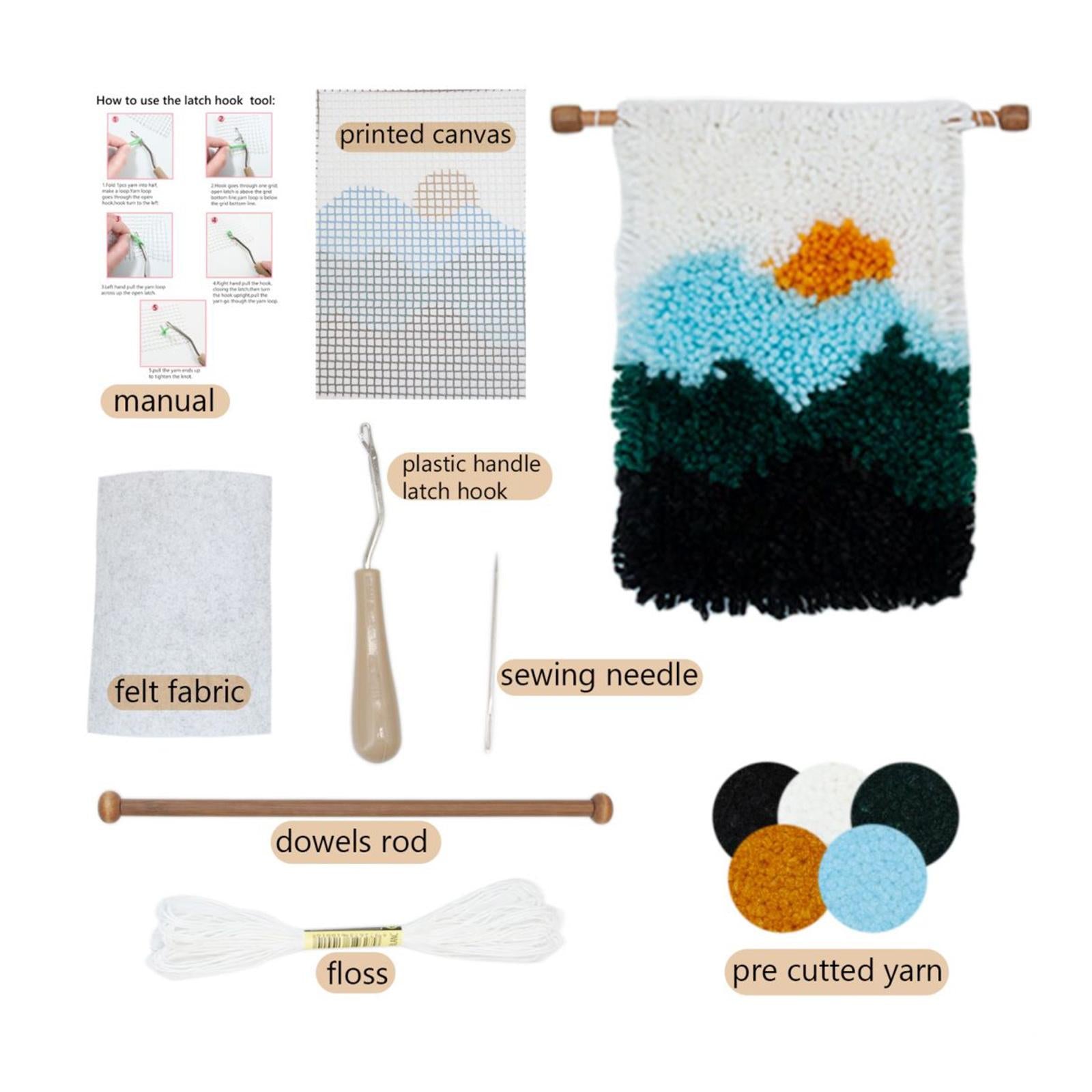 Cartoon Latch Hook Tapestry Carpets Cushion Mat Kits for Beginners Forest