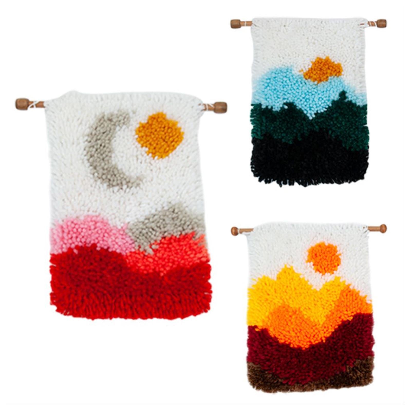 Cartoon Latch Hook Tapestry Carpets Cushion Mat Kits for Beginners Forest