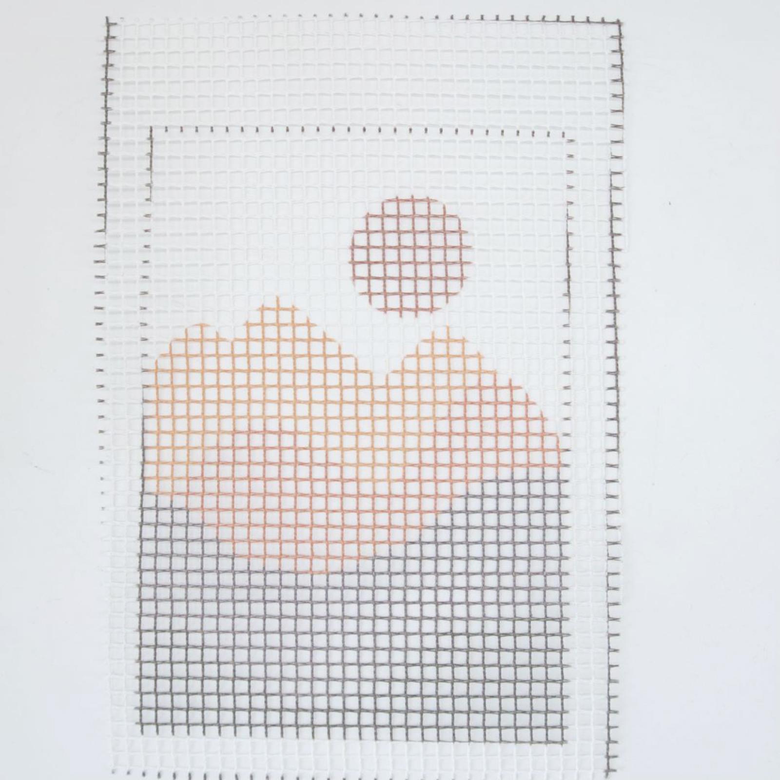 Cartoon Latch Hook Tapestry Carpets Cushion Mat Kits for Beginners Mountain