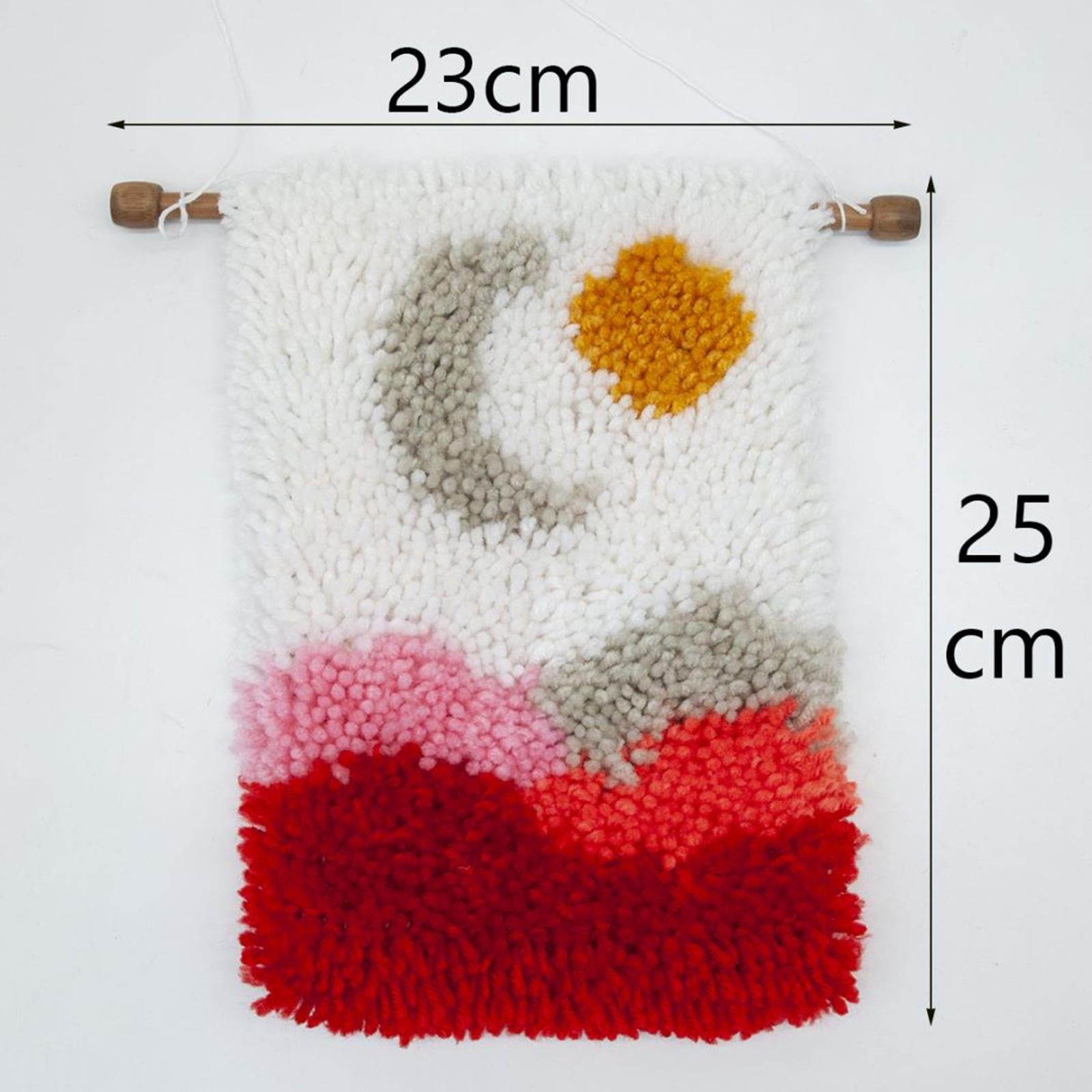 Cartoon Latch Hook Tapestry Carpets Cushion Mat Kits for Beginners Sun Moon