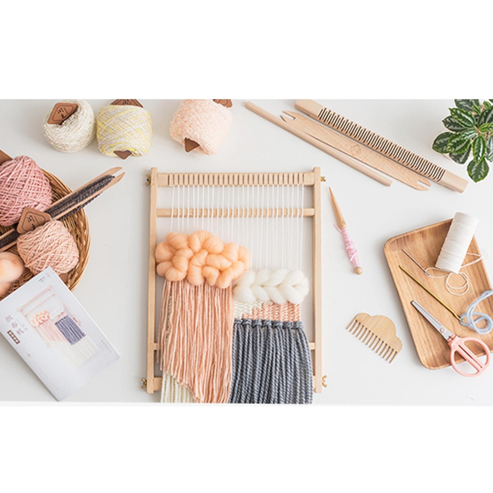 9PCS Weaving Loom Tools Set Knitted Crochet Needle Weaving DIY Rug Making