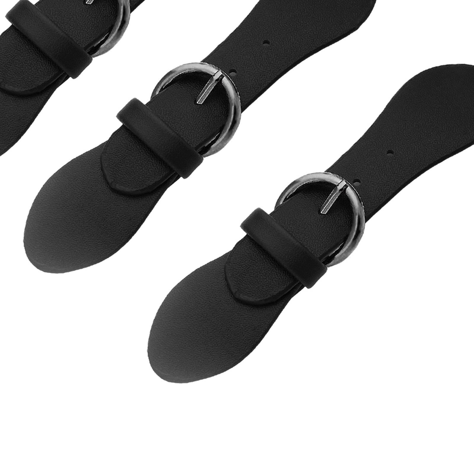 Snap Sew-on Toggles Closures PU Leather Craft Sewing Accessories Black