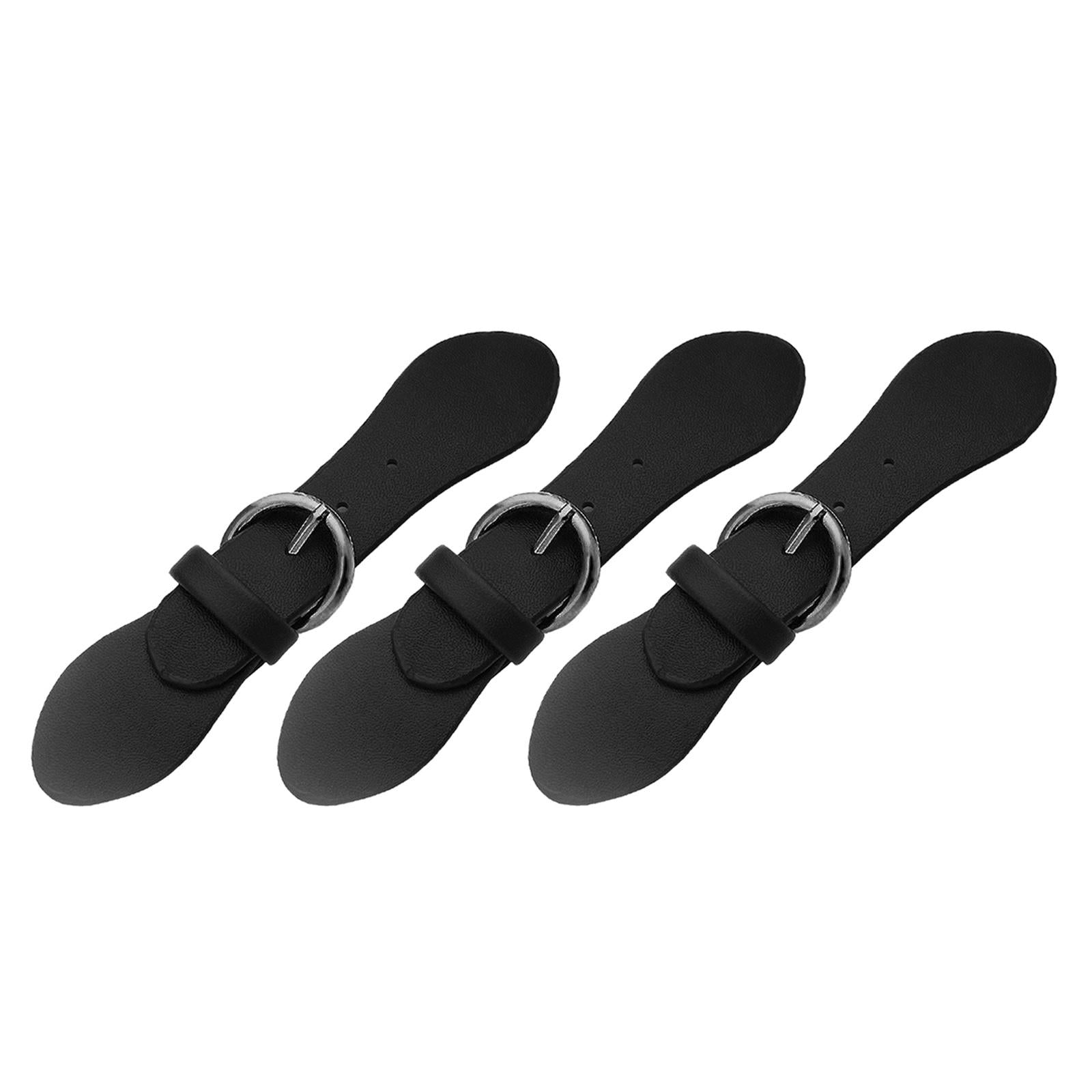 Snap Sew-on Toggles Closures PU Leather Craft Sewing Accessories Black