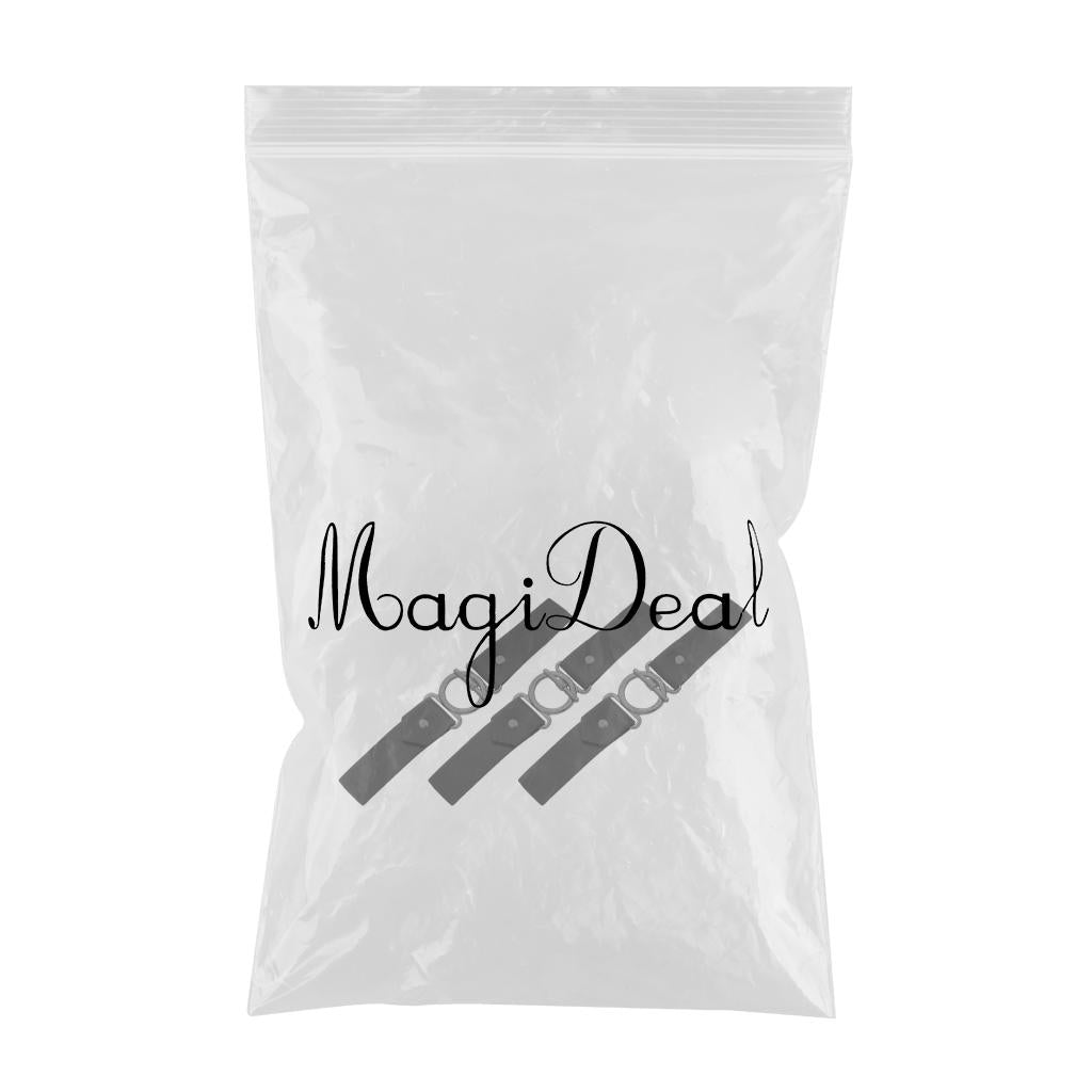 Sew-on Toggles Closures Metal Buckle 3 Sets for Bag Clothing Craft Black