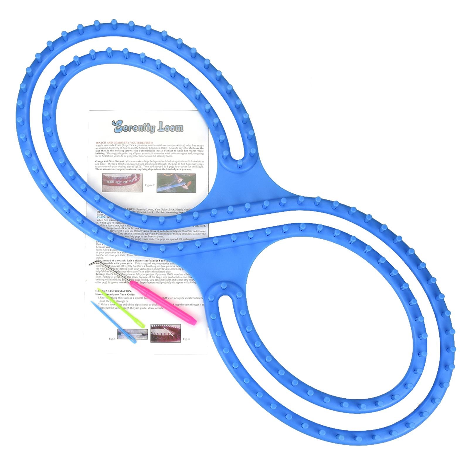 8 Shape Knitting Loom Kit Weaving Tool for Beginner Hand Making Blue