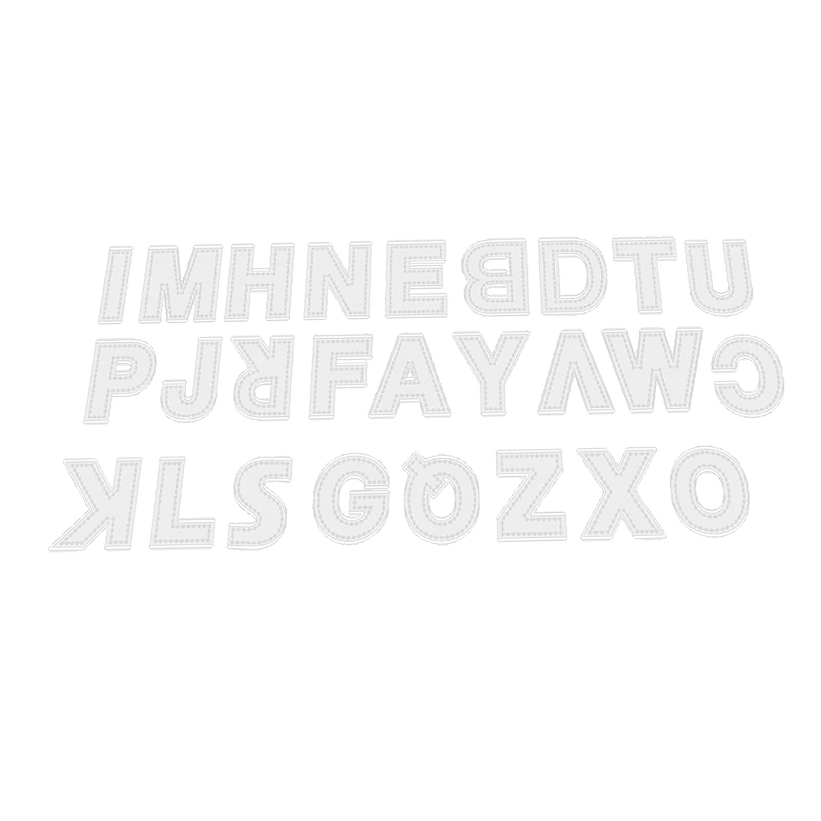 26pcs DIY Handmade Leather Clear Acrylic Letter Pattern Stencil Template