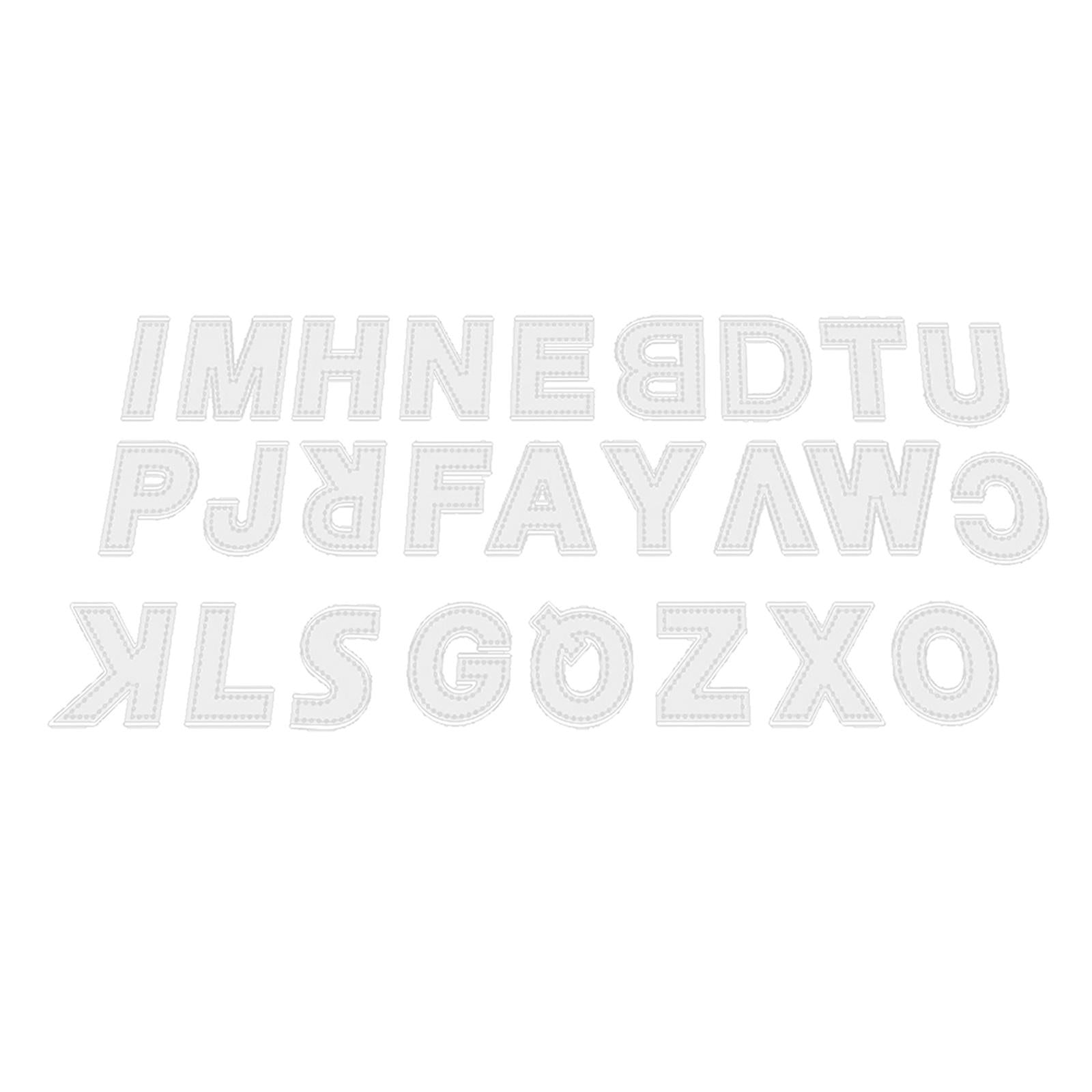 26pcs DIY Handmade Leather Clear Acrylic Letter Pattern Stencil Template