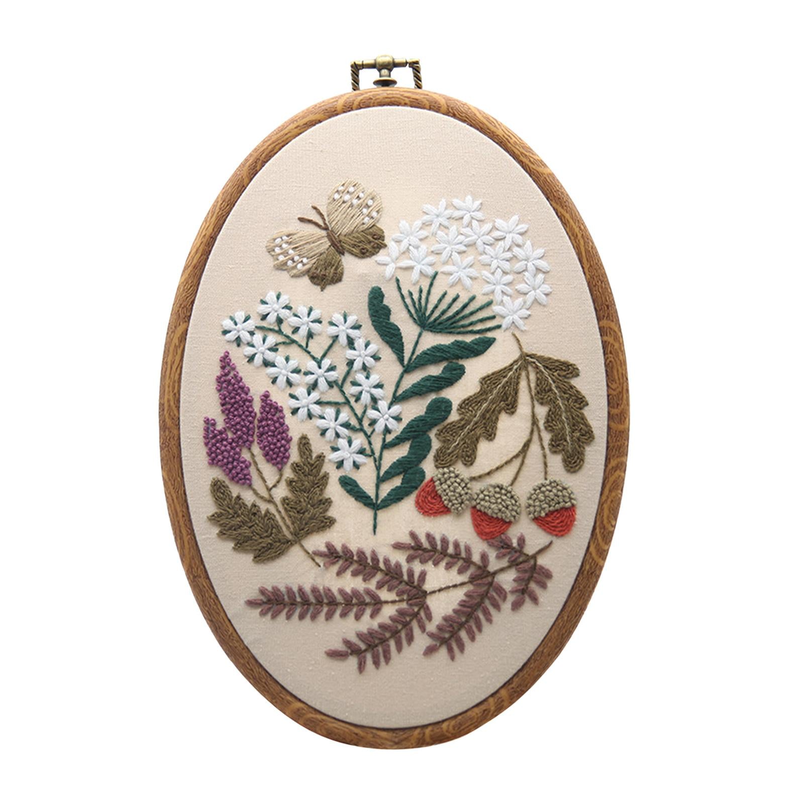 Handmade Cross Stitch Kit DIY Embroidery Sewing Tools Starter for Beginner Butterfly