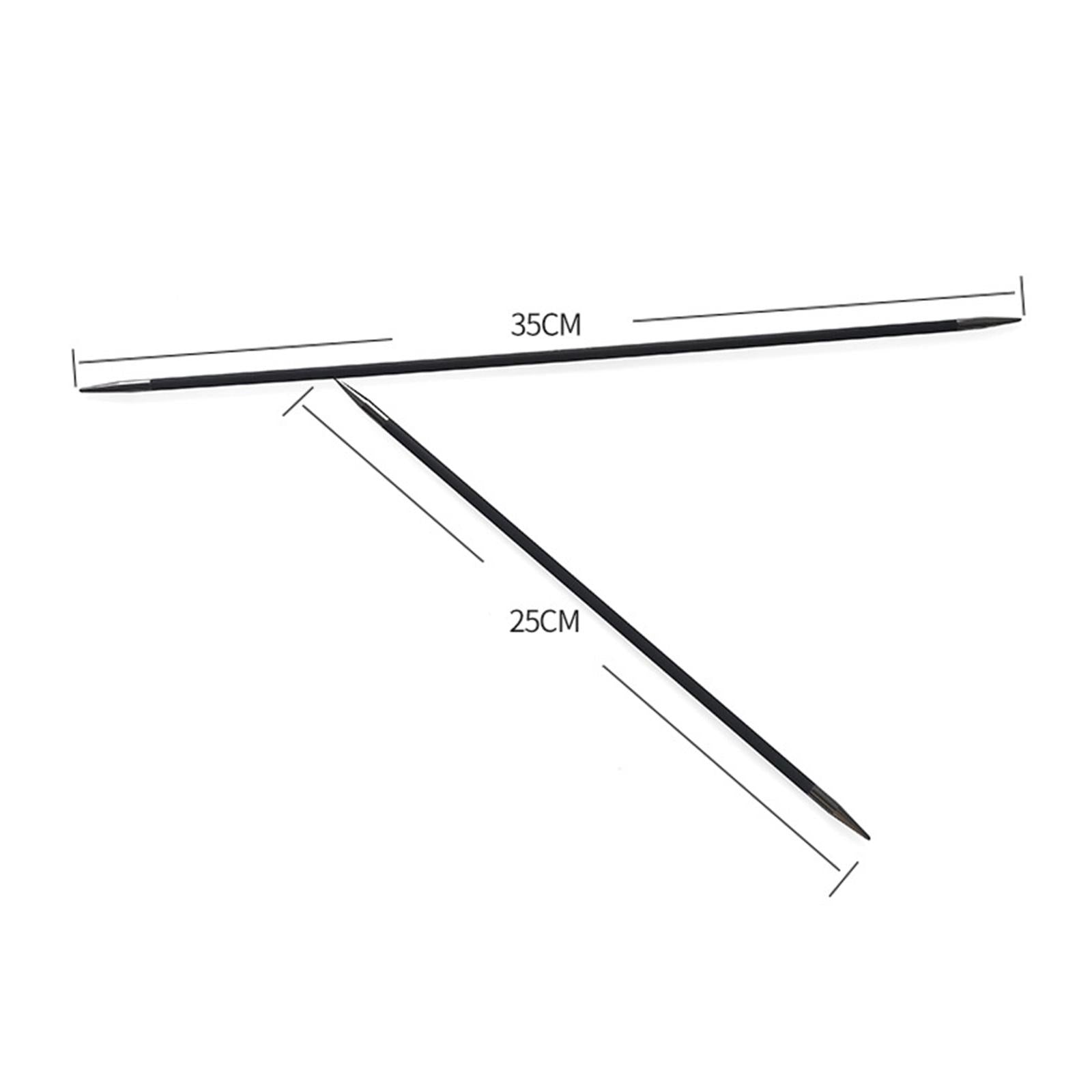 9 Sizes Double Point Straight Knitting Needles Sweater Weaving Needle 35cm