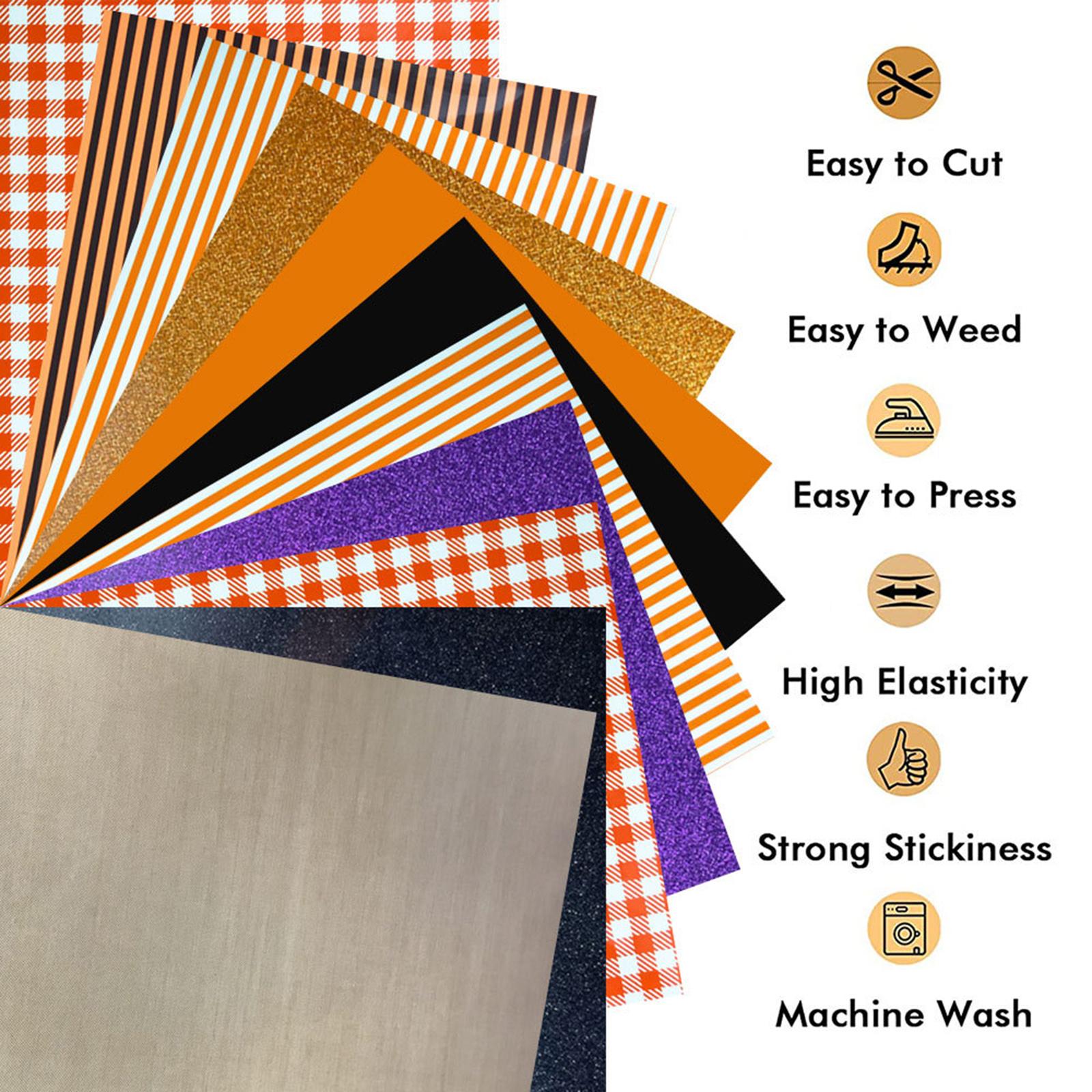 Color Heat Transfer HTV Premium Vinyl For T-shirt Garment Clothing DIY Craft 11PCS