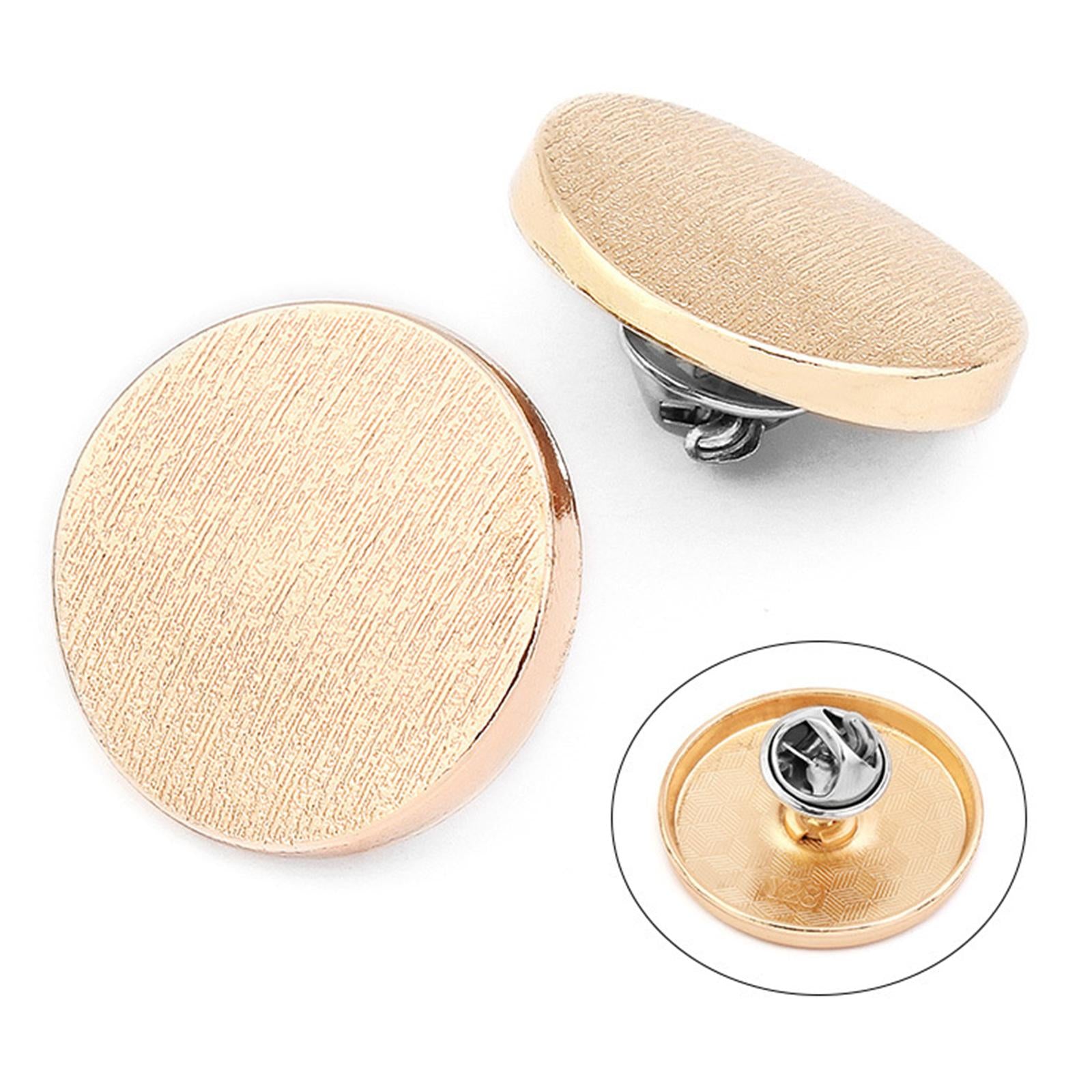 12x Button Pins for Jeans Adjustable No Sew Instant Pants Button Golden