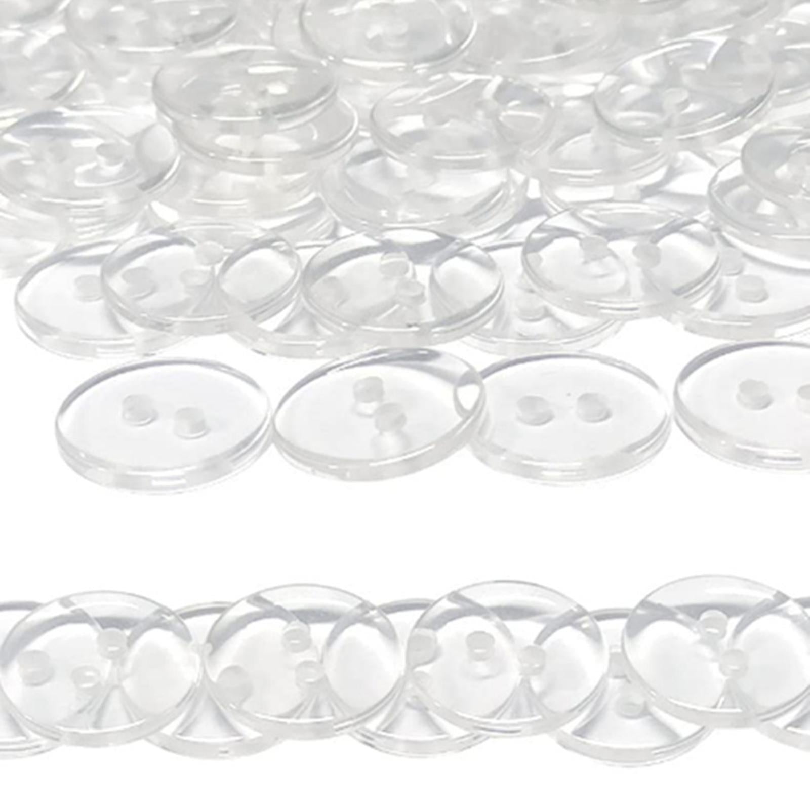100x 2 Hole Buttons Flatback Button for Crafts Pants Shirt Sewing Hats