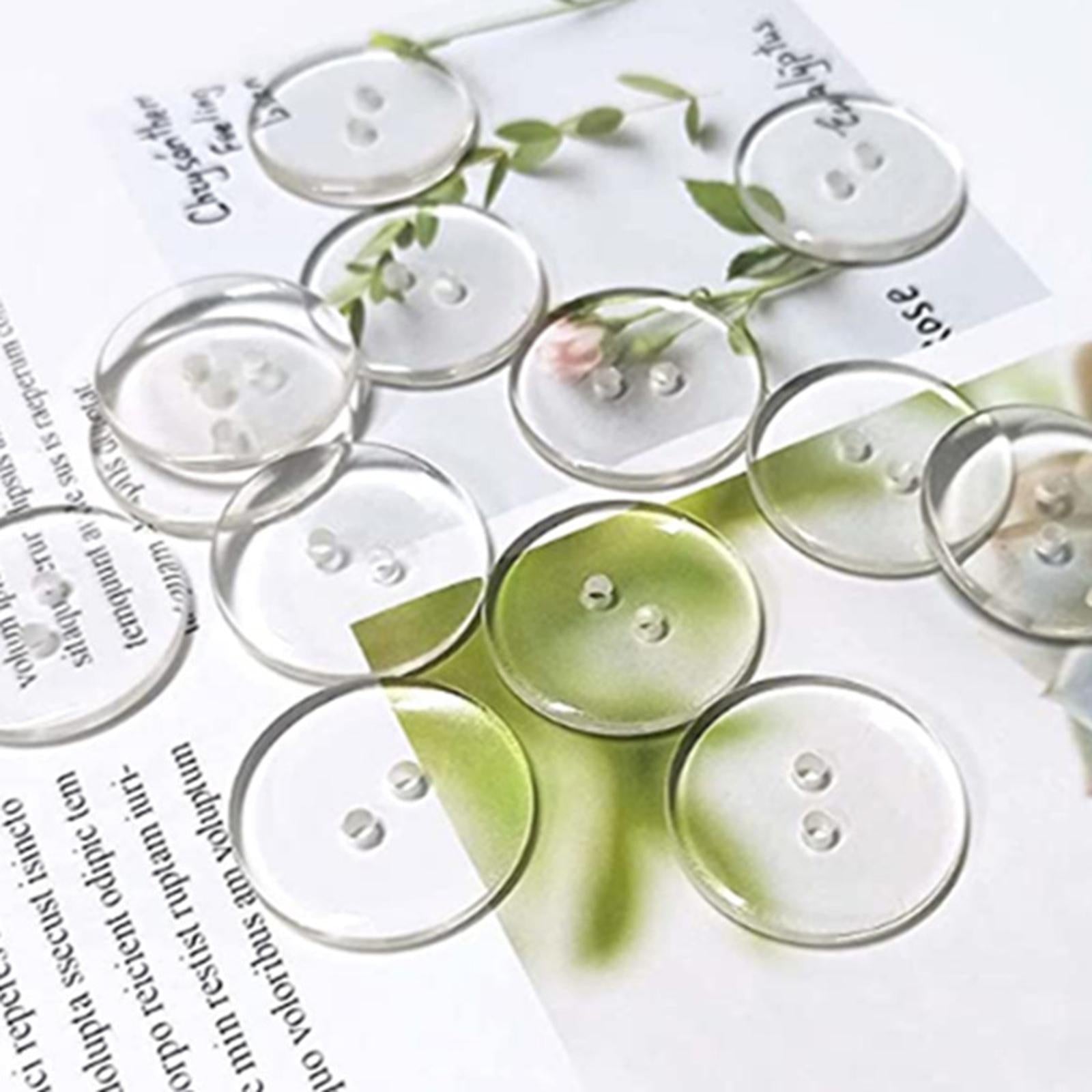 100x 2 Hole Buttons Flatback Button for Crafts Pants Shirt Sewing Hats