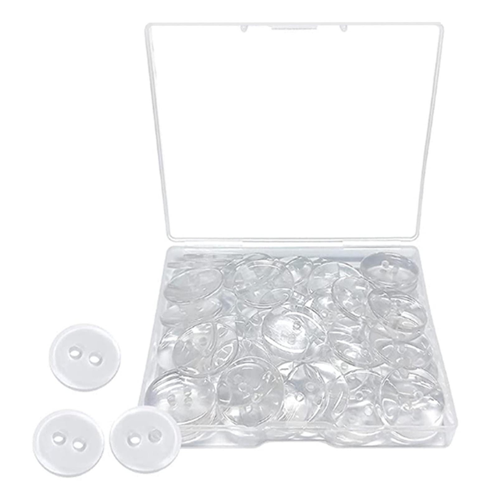 100x 2 Hole Buttons Flatback Button for Crafts Pants Shirt Sewing Hats