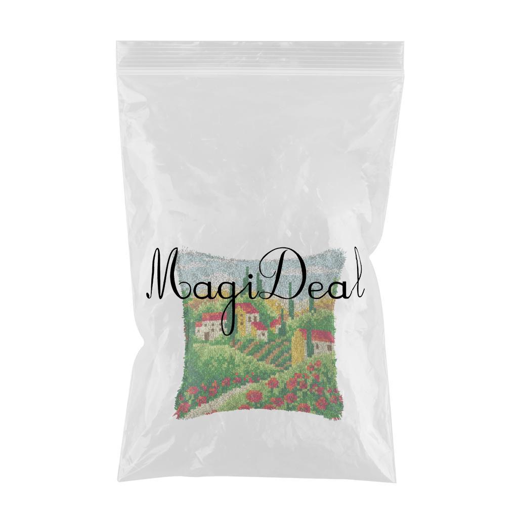 Latch Hook Embroidery Kits Cushion Needlework Blank Pillowcase Mesh Style 2