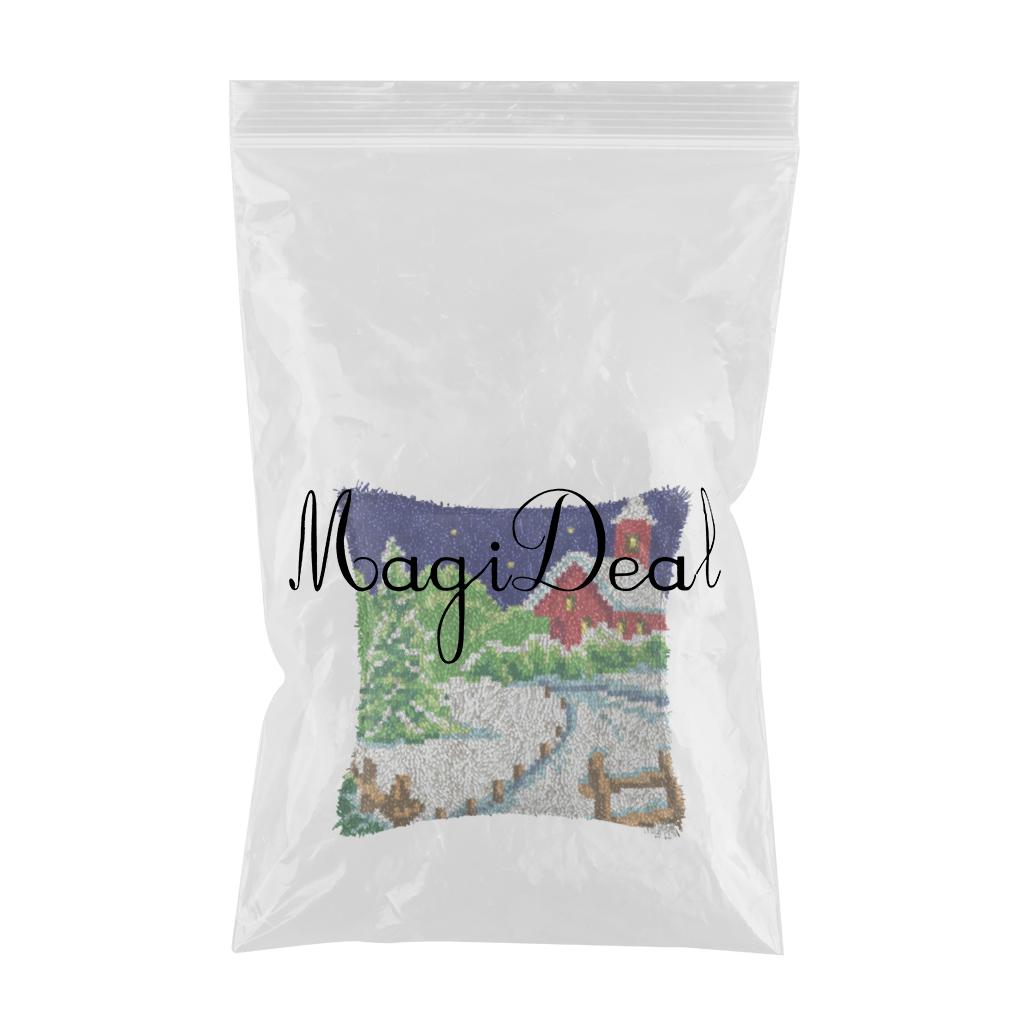 Latch Hook Embroidery Kits Cushion Needlework Blank Pillowcase Mesh Style 3
